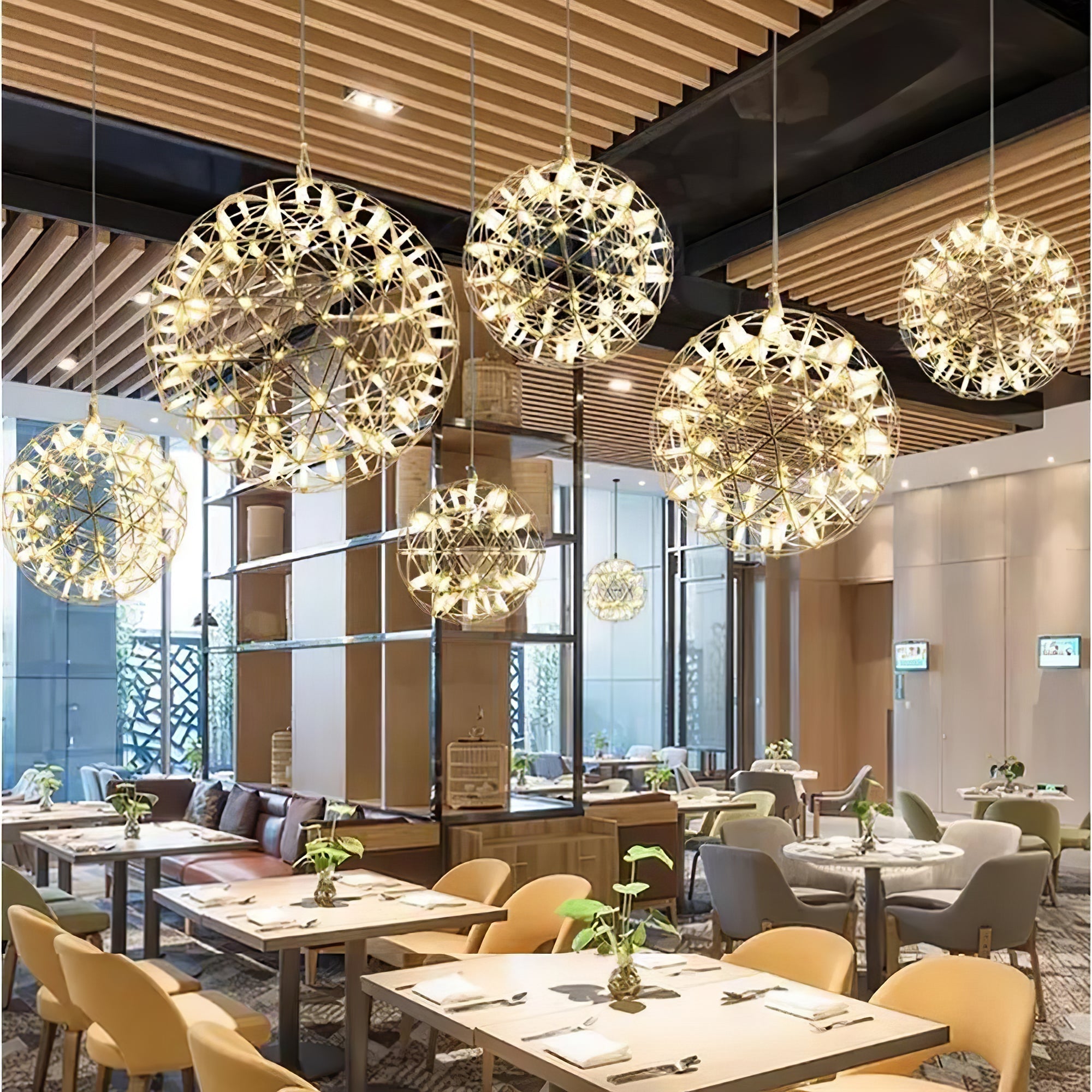 Gold Spark Ball Pendant Light - Blowlighting