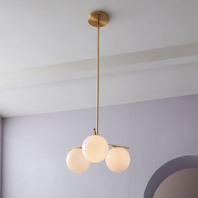 Lustra Kronleuchter Kugel & Stiel Modern Gold LED-Letslighting