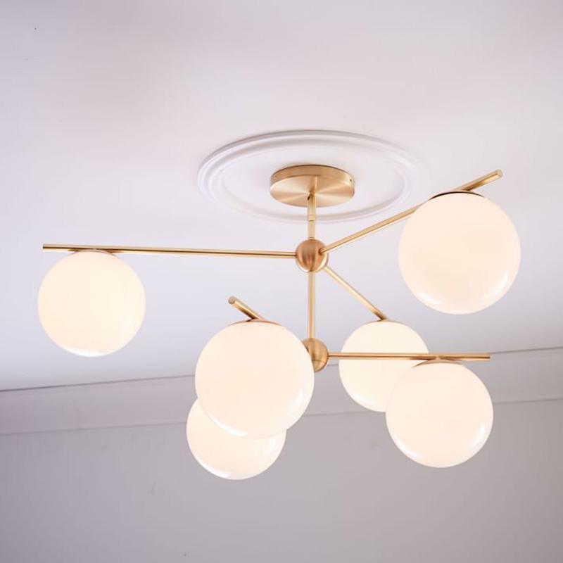 Lustra Kronleuchter Kugel & Stiel Modern Gold LED-Letslighting