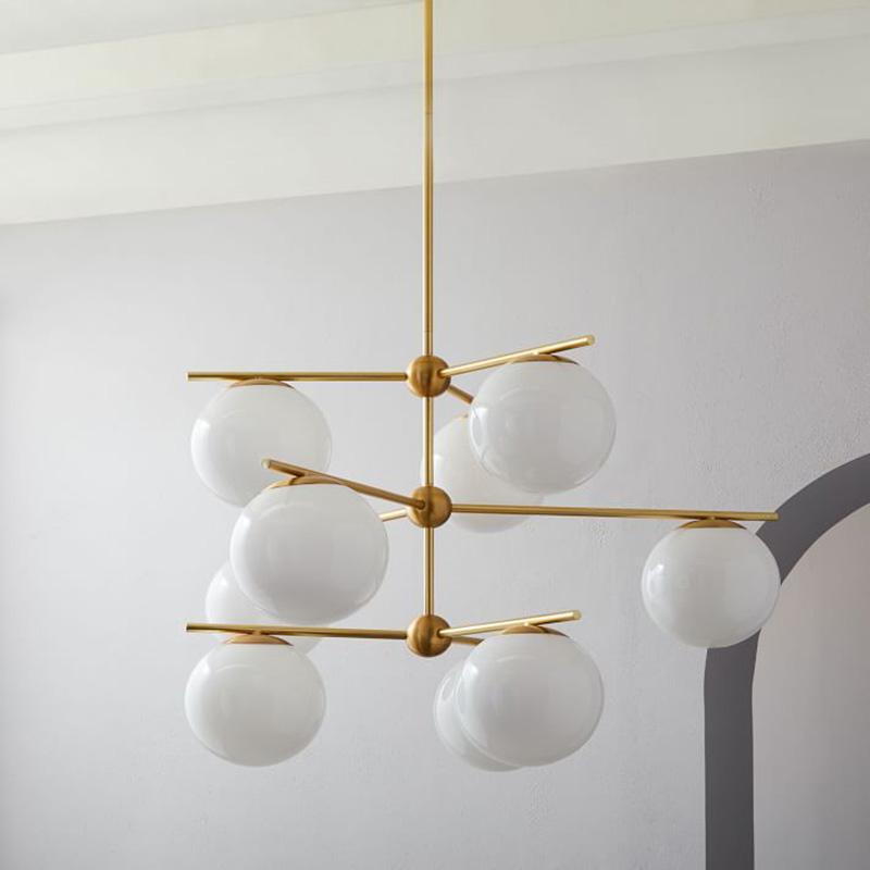Lustra Kronleuchter Kugel & Stiel Modern Gold LED-Letslighting