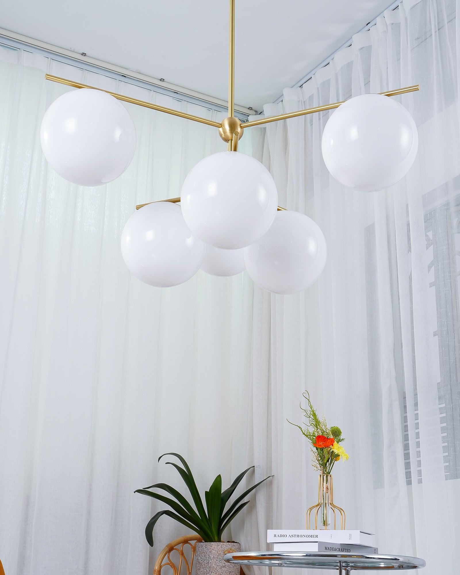 Lustra Kronleuchter Kugel & Stiel Modern Gold LED-Letslighting