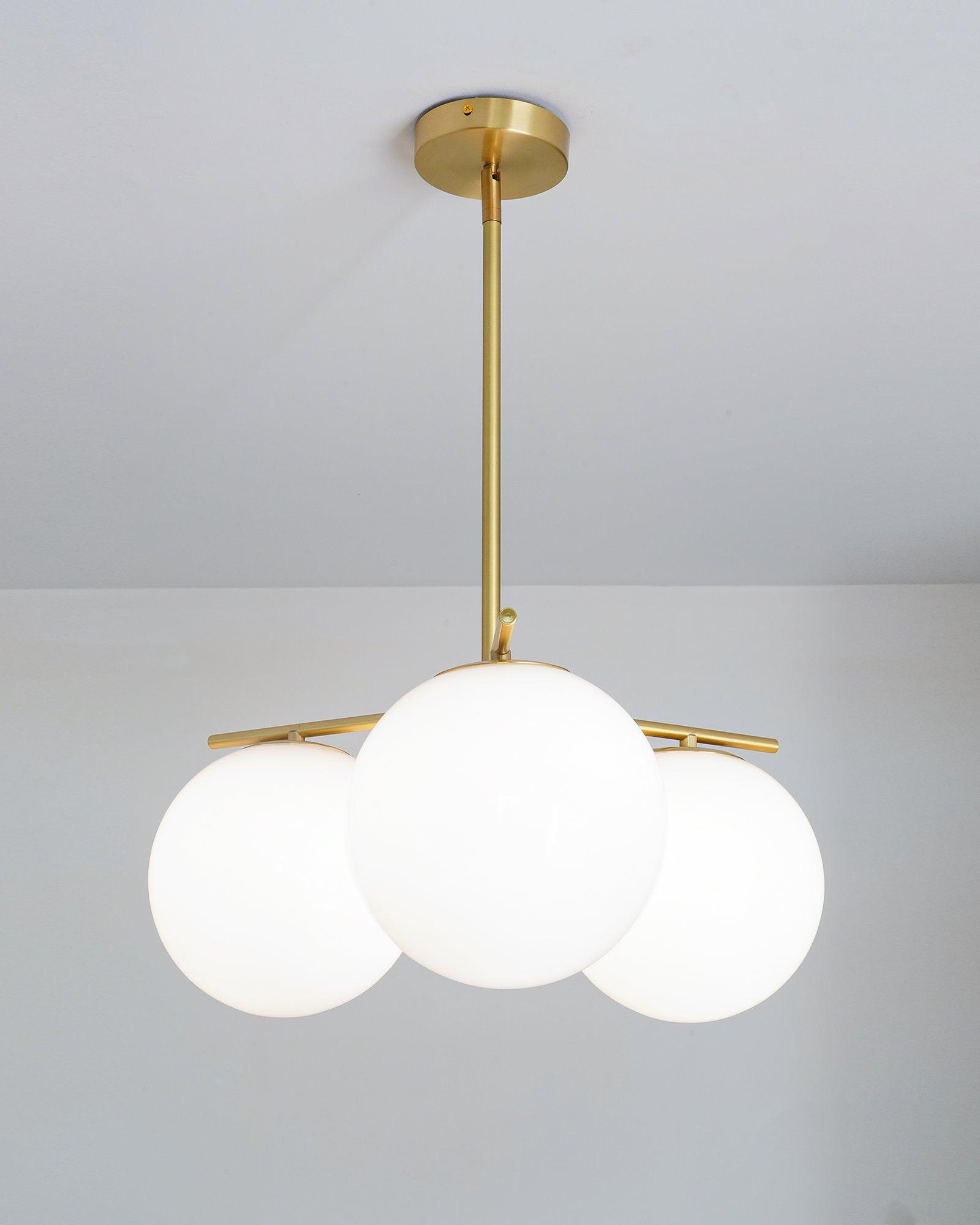 Lustra Kronleuchter Kugel & Stiel Modern Gold LED-Letslighting