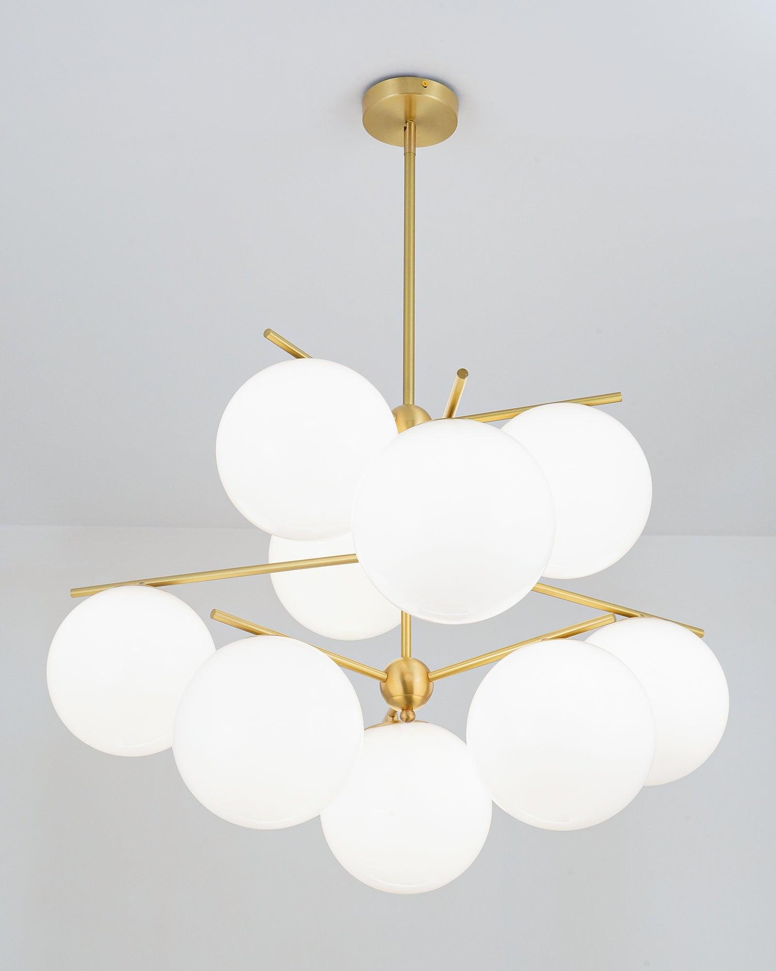 Lustra Kronleuchter Kugel & Stiel Modern Gold LED-Letslighting