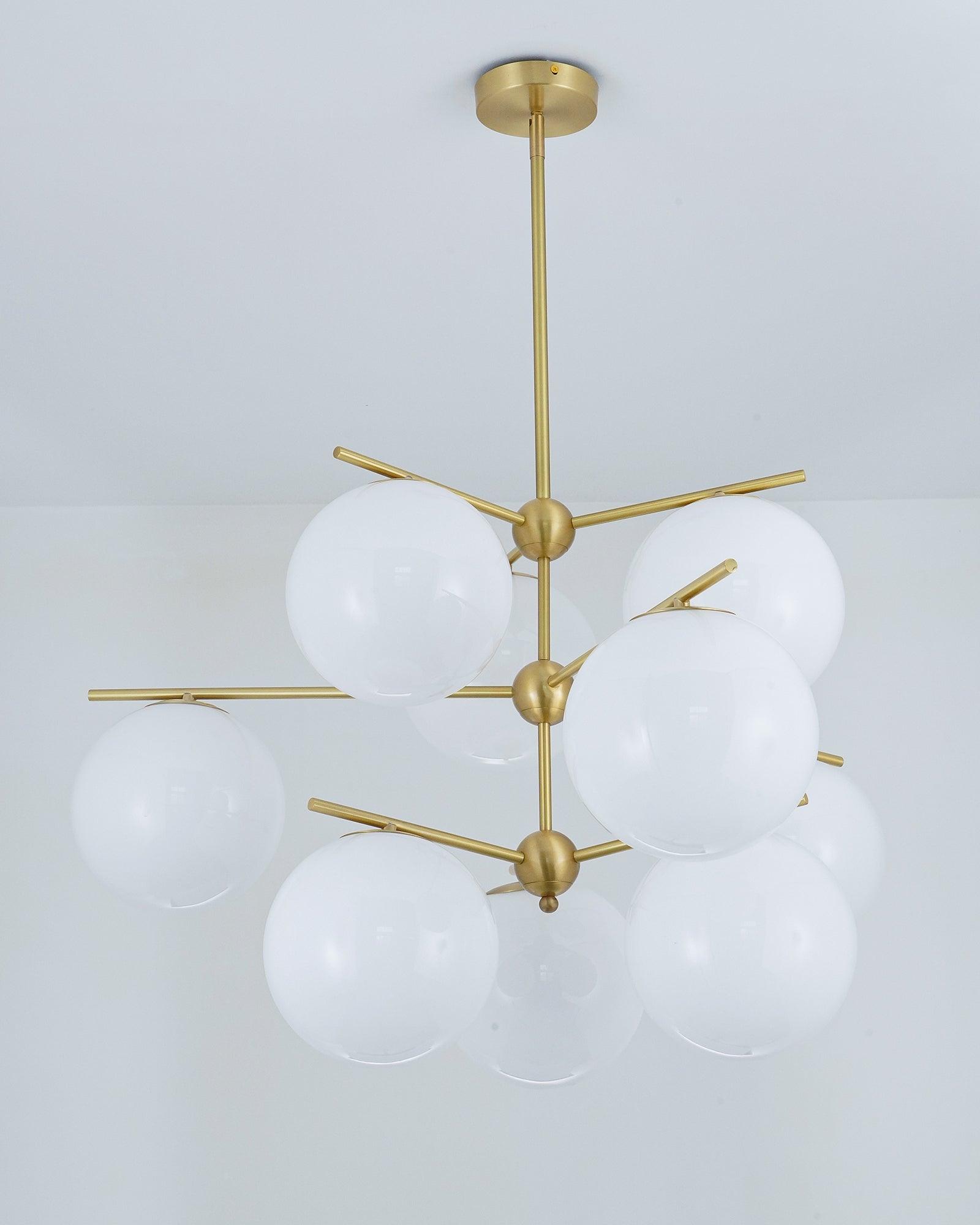 Lustra Kronleuchter Kugel & Stiel Modern Gold LED-Letslighting