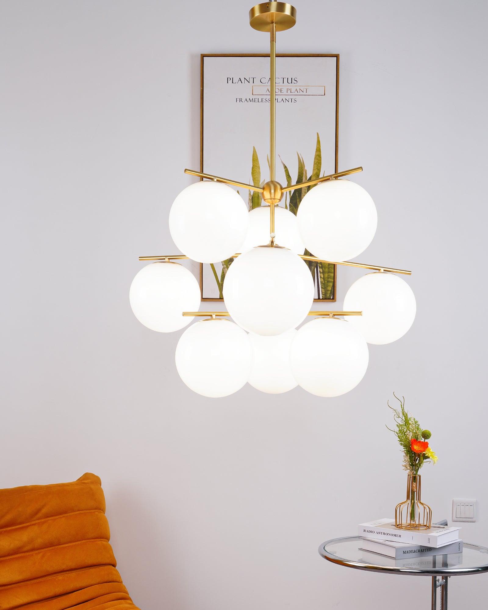 Lustra Kronleuchter Kugel & Stiel Modern Gold LED-Letslighting