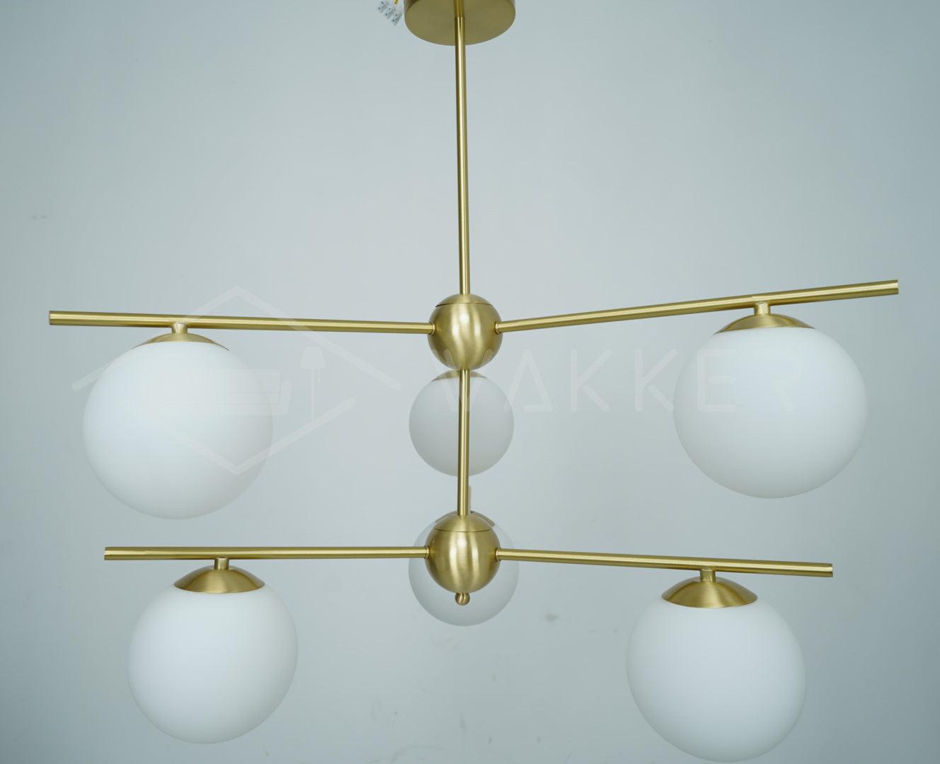 Lustra Kronleuchter Kugel & Stiel Modern Gold LED-Letslighting