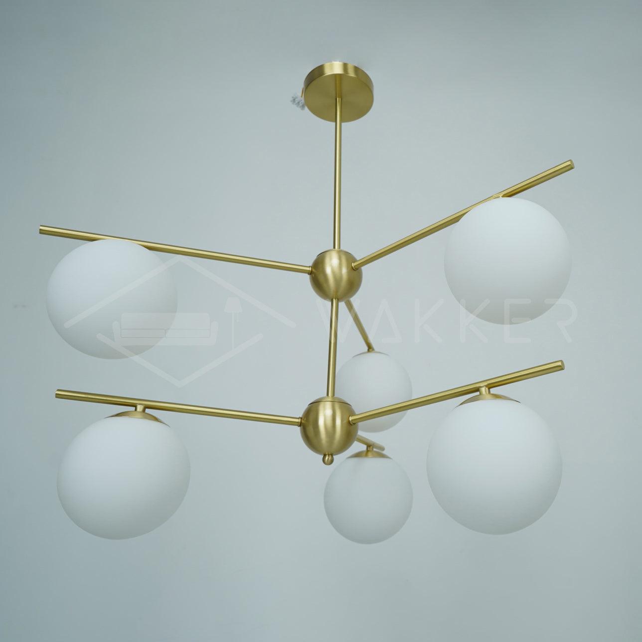Lustra Kronleuchter Kugel & Stiel Modern Gold LED-Letslighting