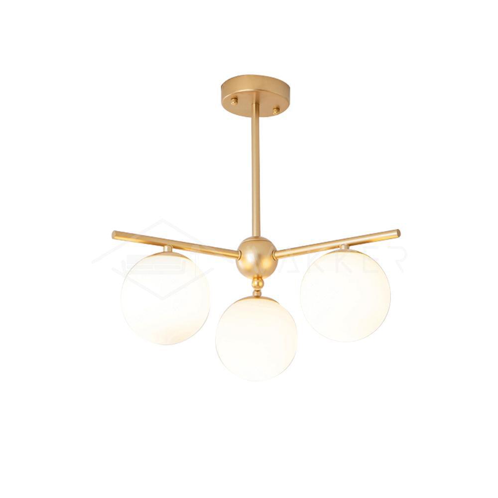 Lustra Kronleuchter Kugel & Stiel Modern Gold LED-Letslighting