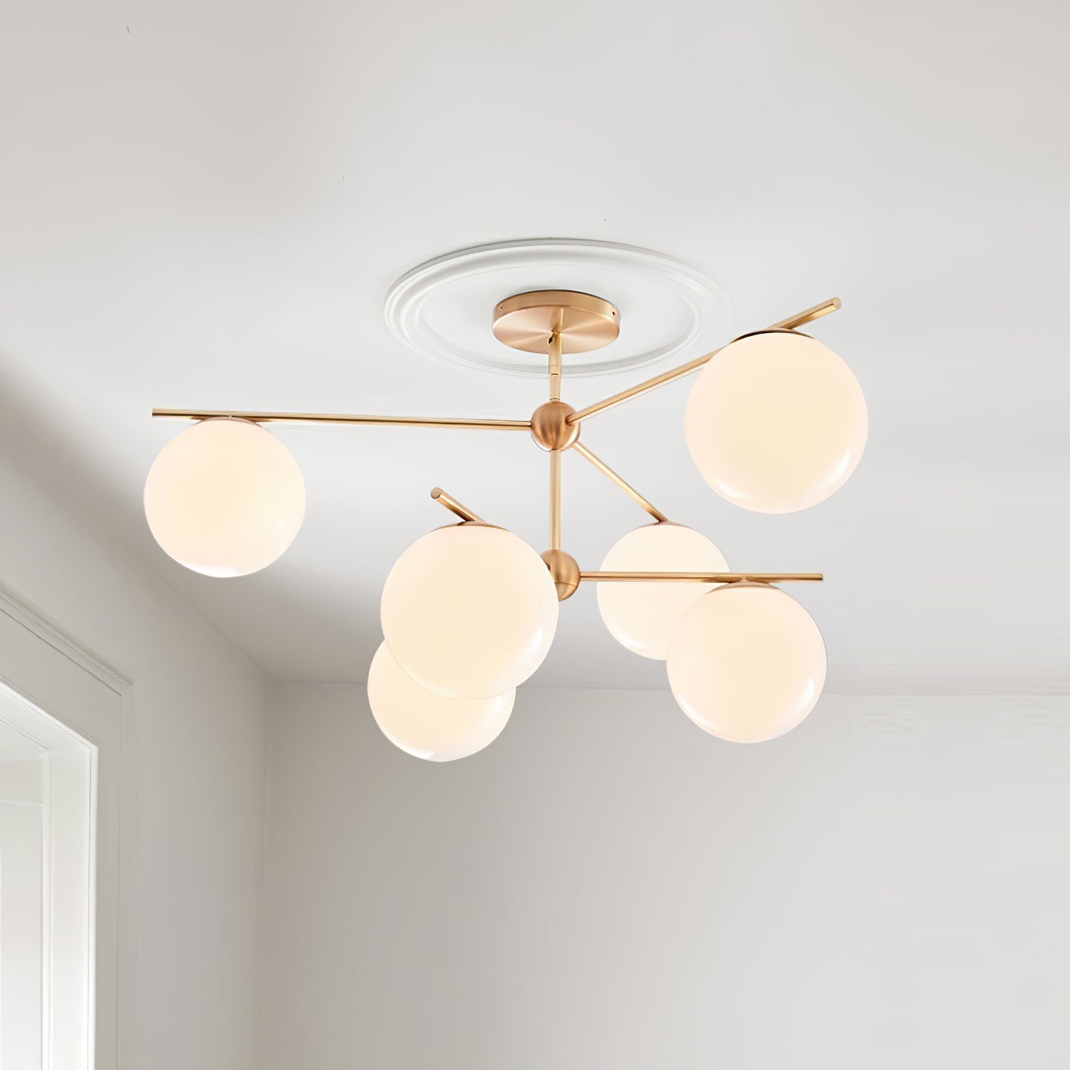 Lustra Kronleuchter Kugel & Stiel Modern Gold LED-Letslighting