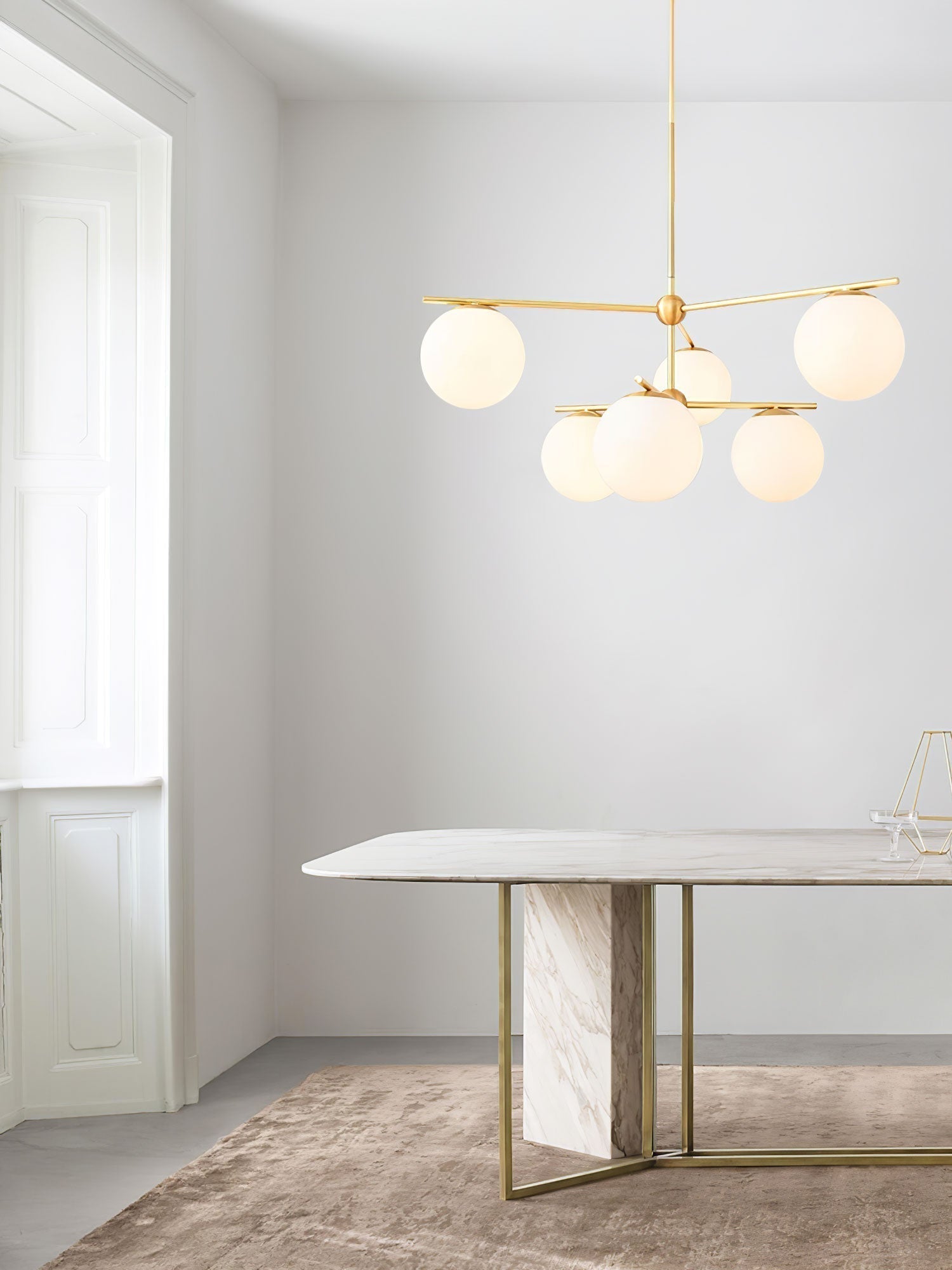 Lustra Kronleuchter Kugel & Stiel Modern Gold LED-Letslighting