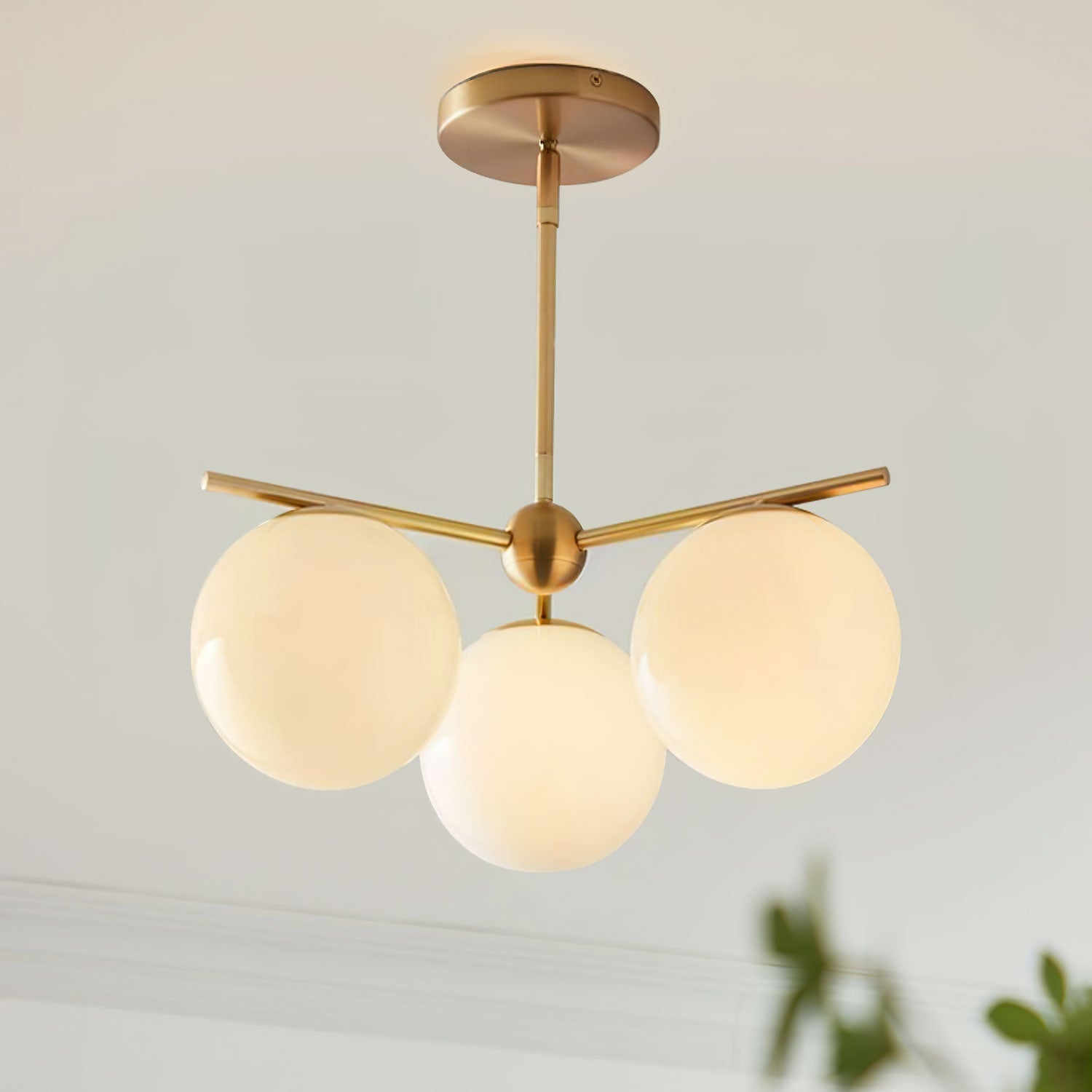 Lustra Kronleuchter Kugel & Stiel Modern Gold LED-Letslighting