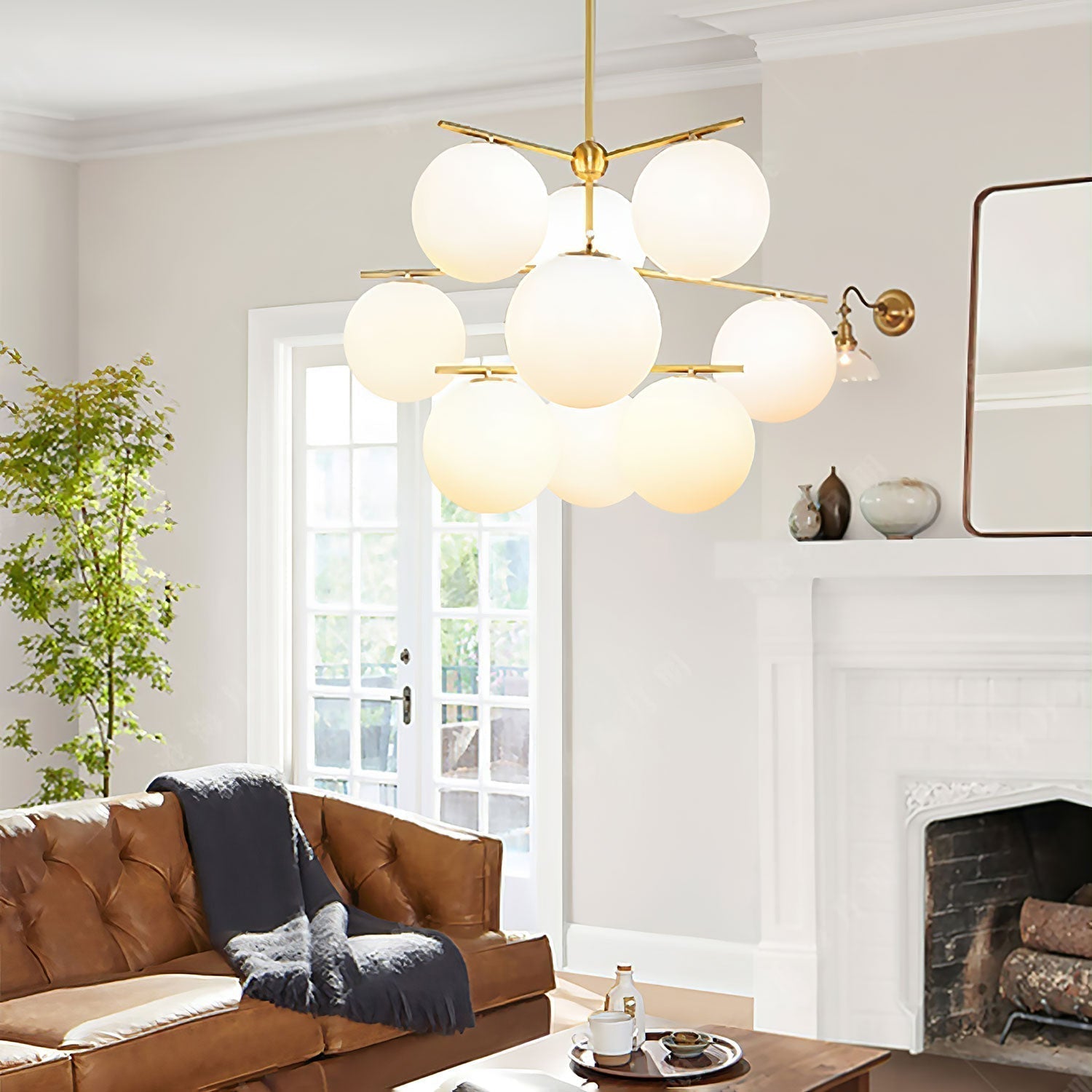 Lustra Kronleuchter Kugel & Stiel Modern Gold LED-Letslighting