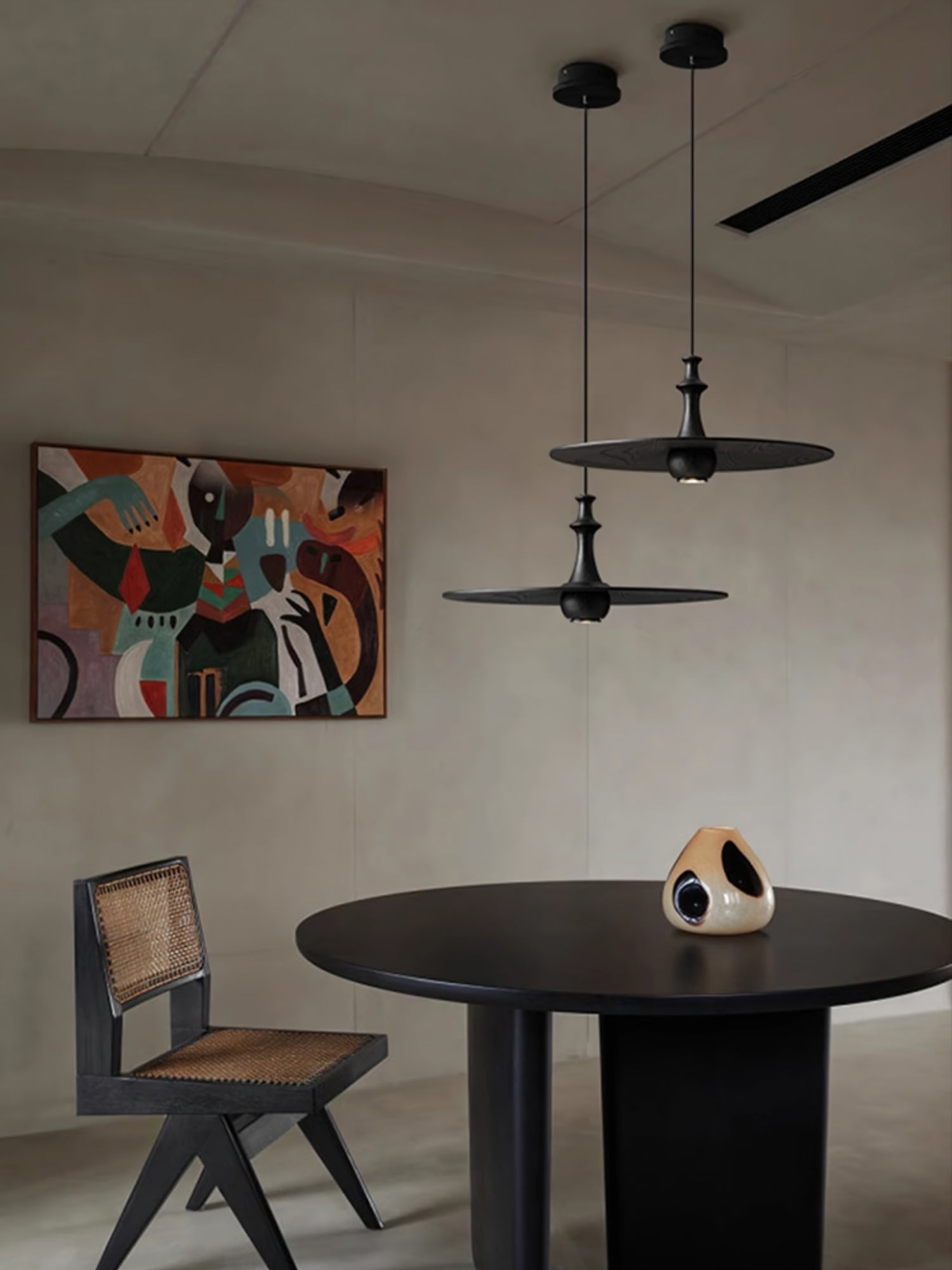 Syrinyra Skulptural Holz Scheibe Pendelleuchte Leuchte-Letslighting