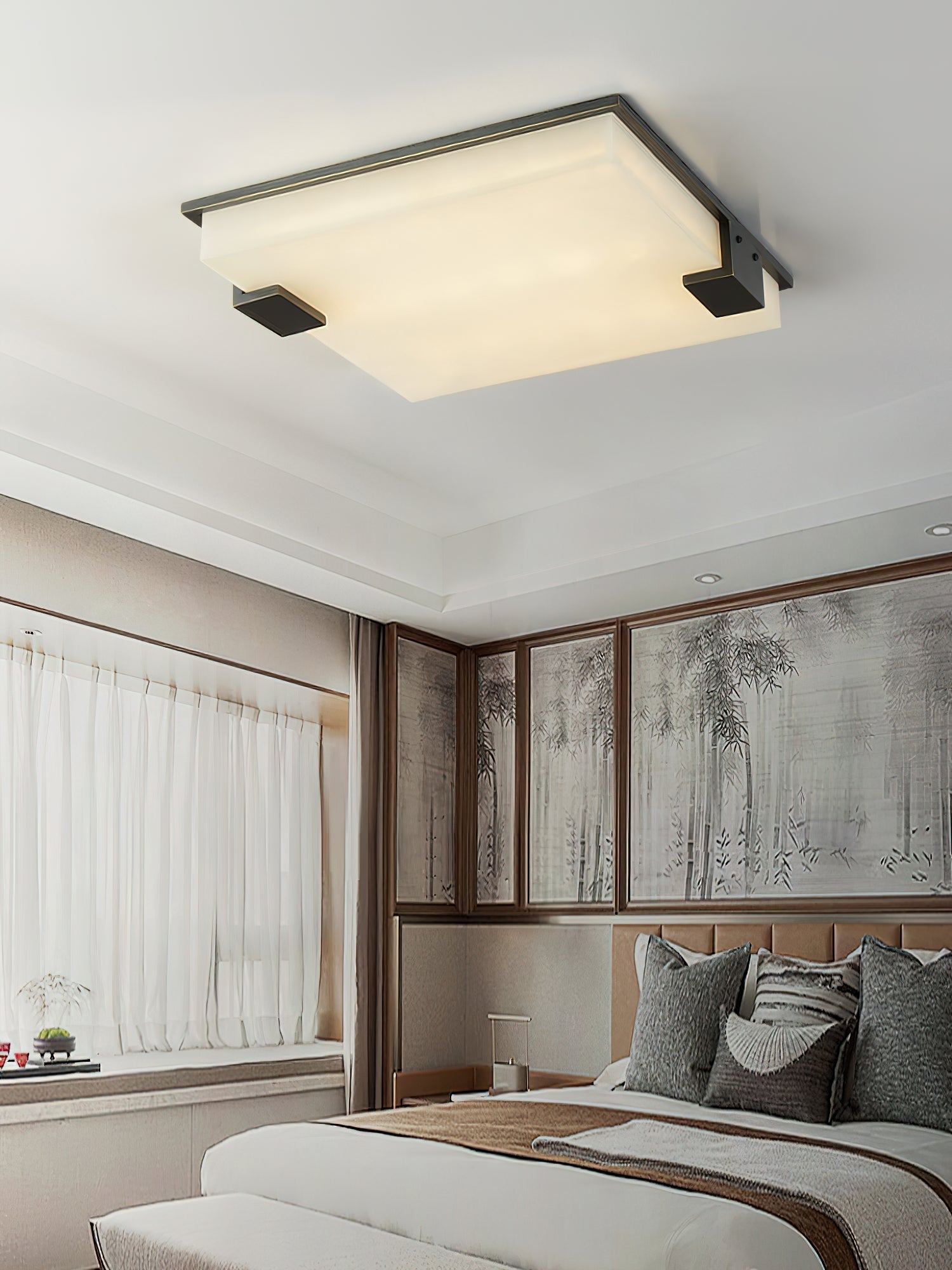 Otalyra Minimalist Alabaster Ceiling Light - Neutralighting