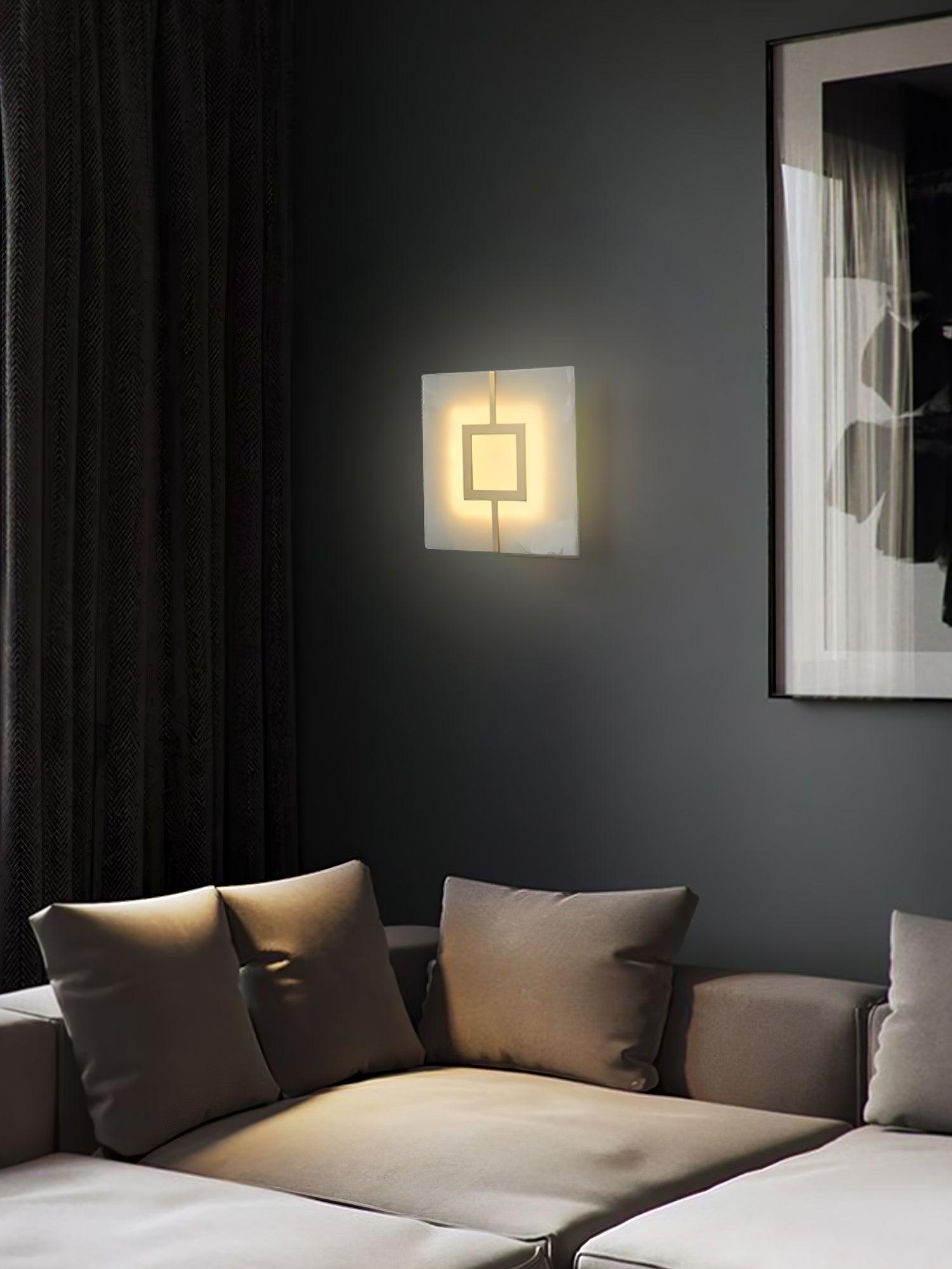 Alvelor Geometric Alabaster Wall Light - Neutralighting