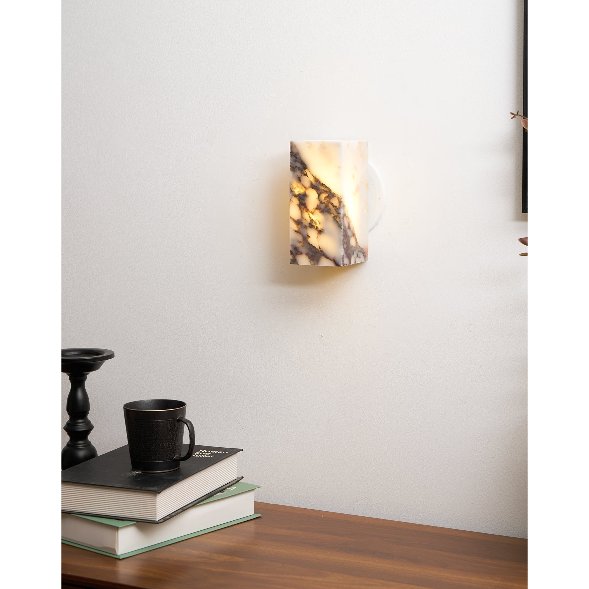 Illaee Quadrat Marmor Wandleuchte-Letslighting