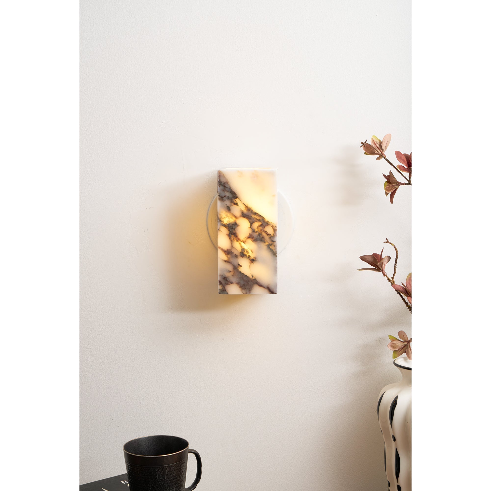 Illaee Quadrat Marmor Wandleuchte-Letslighting