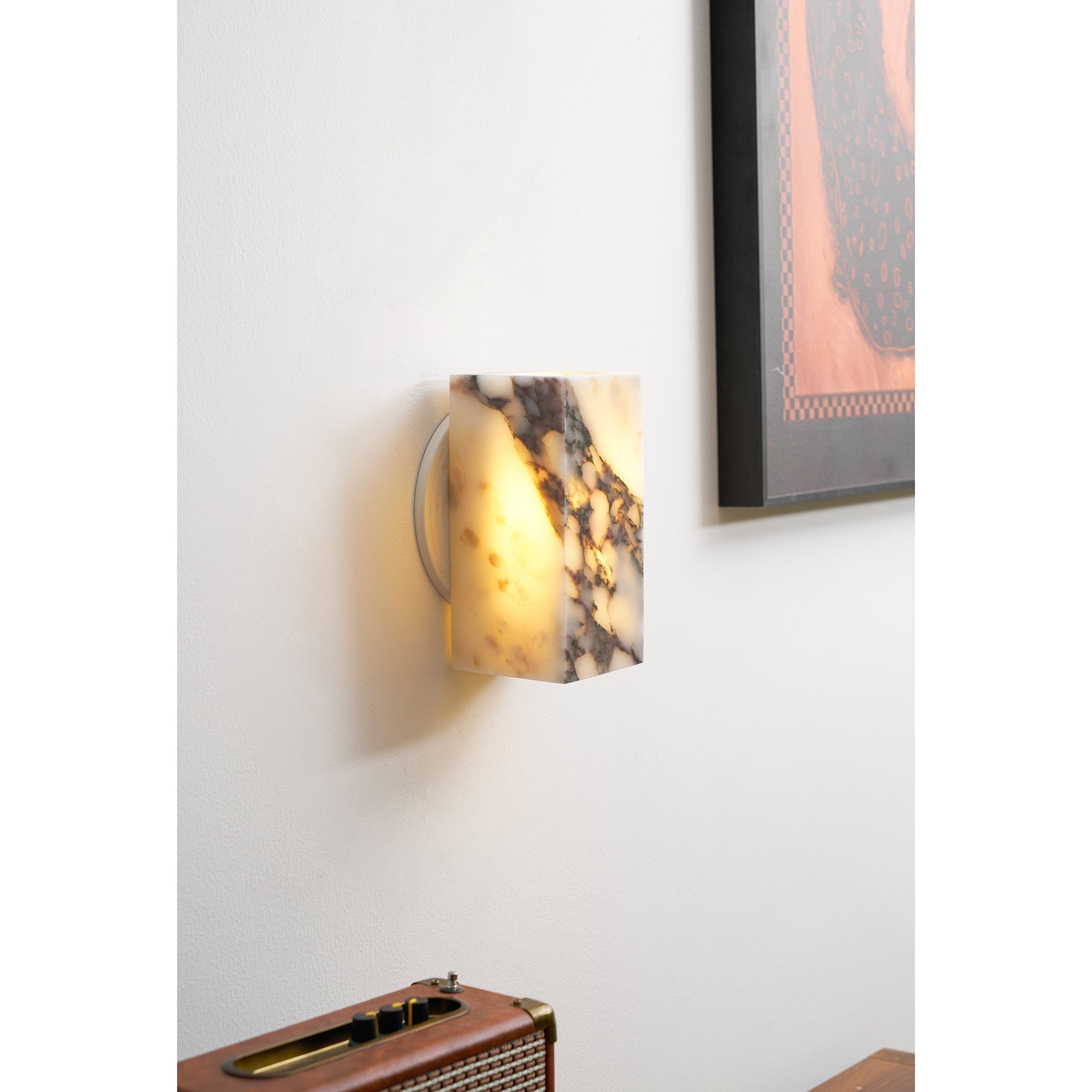 Illaee Quadrat Marmor Wandleuchte-Letslighting