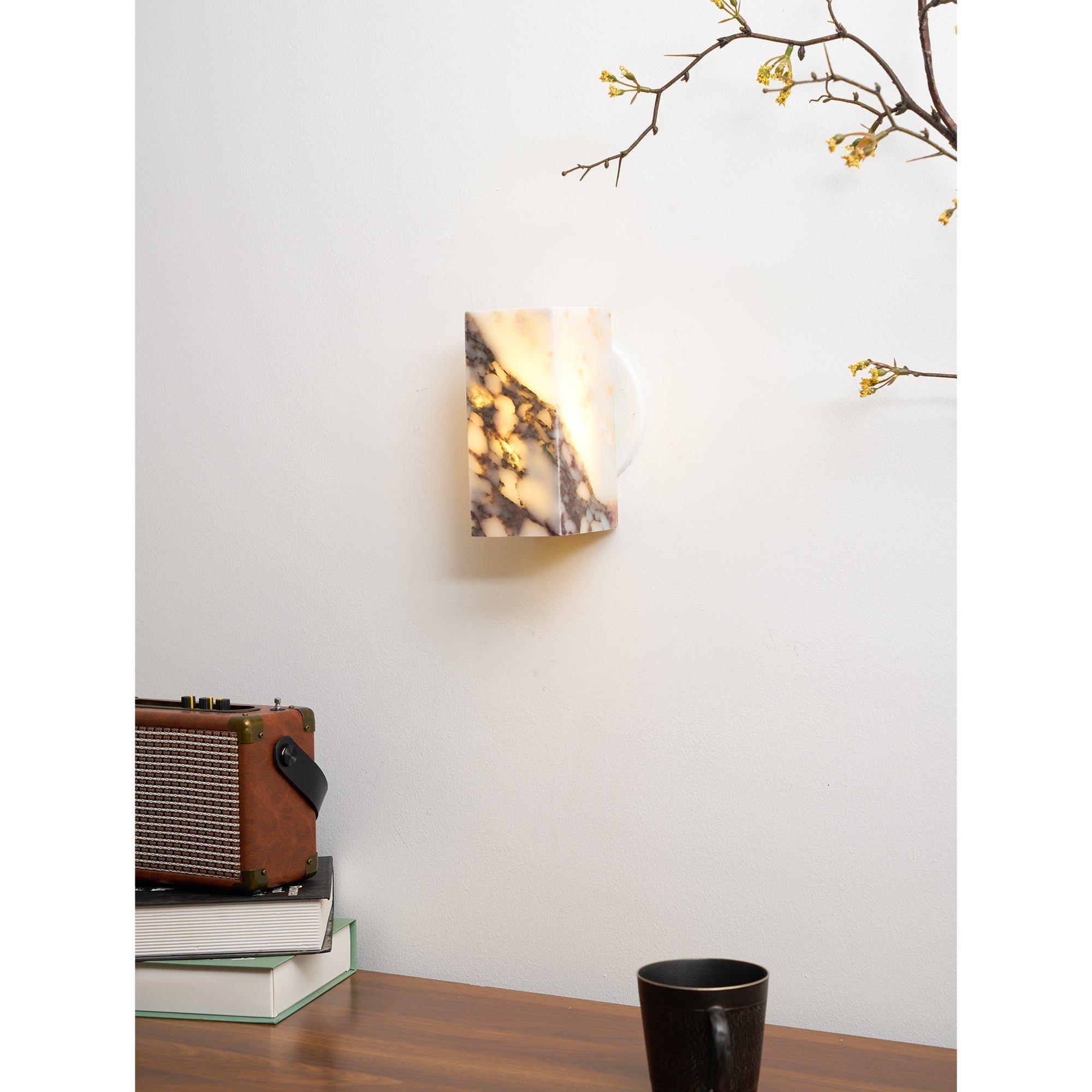 Illaee Quadrat Marmor Wandleuchte-Letslighting