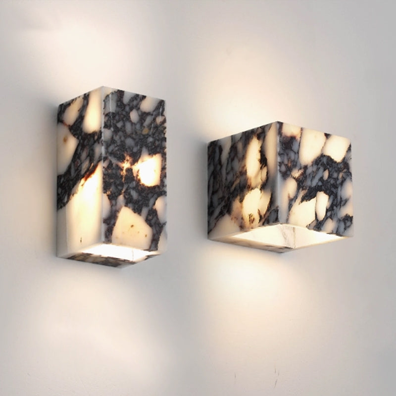 Illaee Quadrat Marmor Wandleuchte-Letslighting