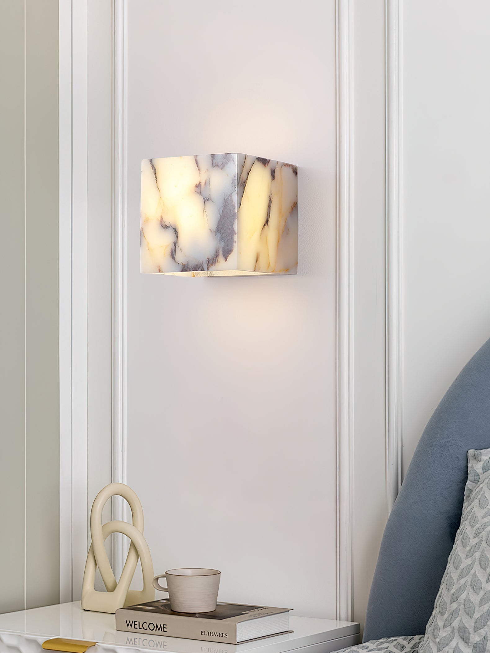 Illaee Quadrat Marmor Wandleuchte-Letslighting