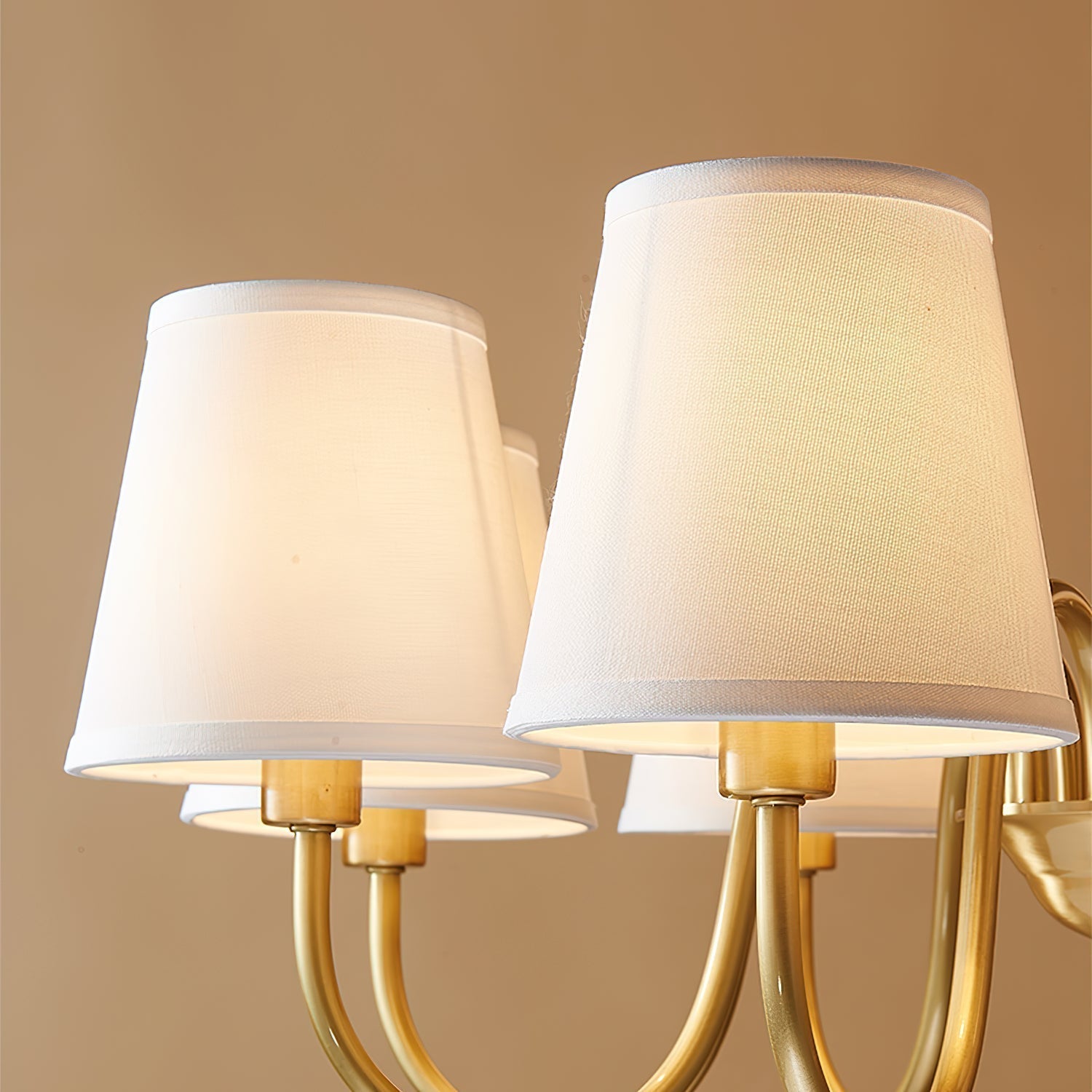 Aged Traditional Stacey Fabric Chandelier - Letslighting