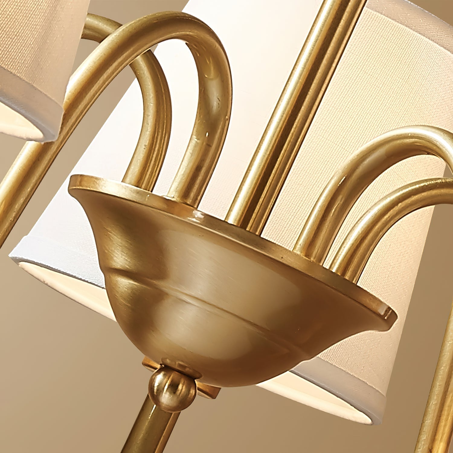 Aged Traditional Stacey Fabric Chandelier - Letslighting