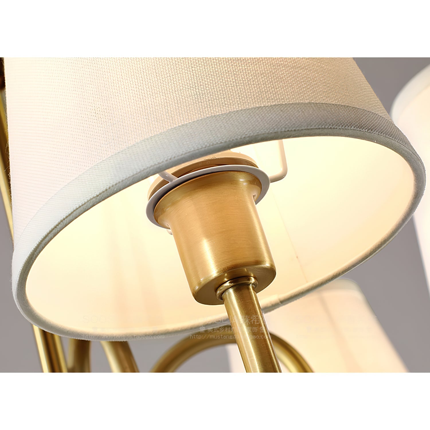 Aged Traditional Stacey Fabric Chandelier - Letslighting