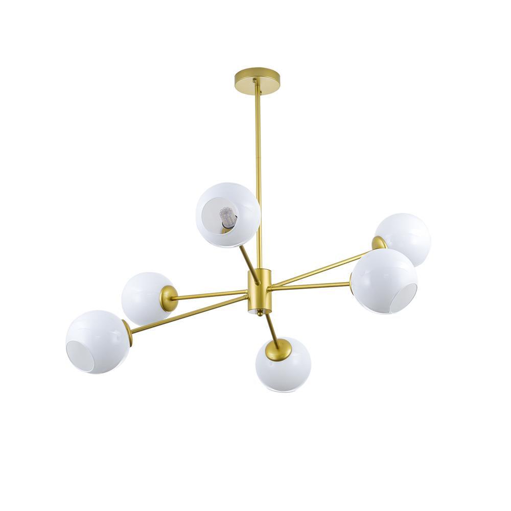 Solara Kronleuchter Gestaffelt Glas 6-Licht-Letslighting