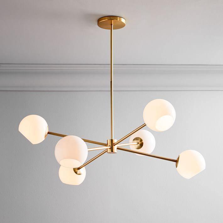 Solara Kronleuchter Gestaffelt Glas 6-Licht-Letslighting