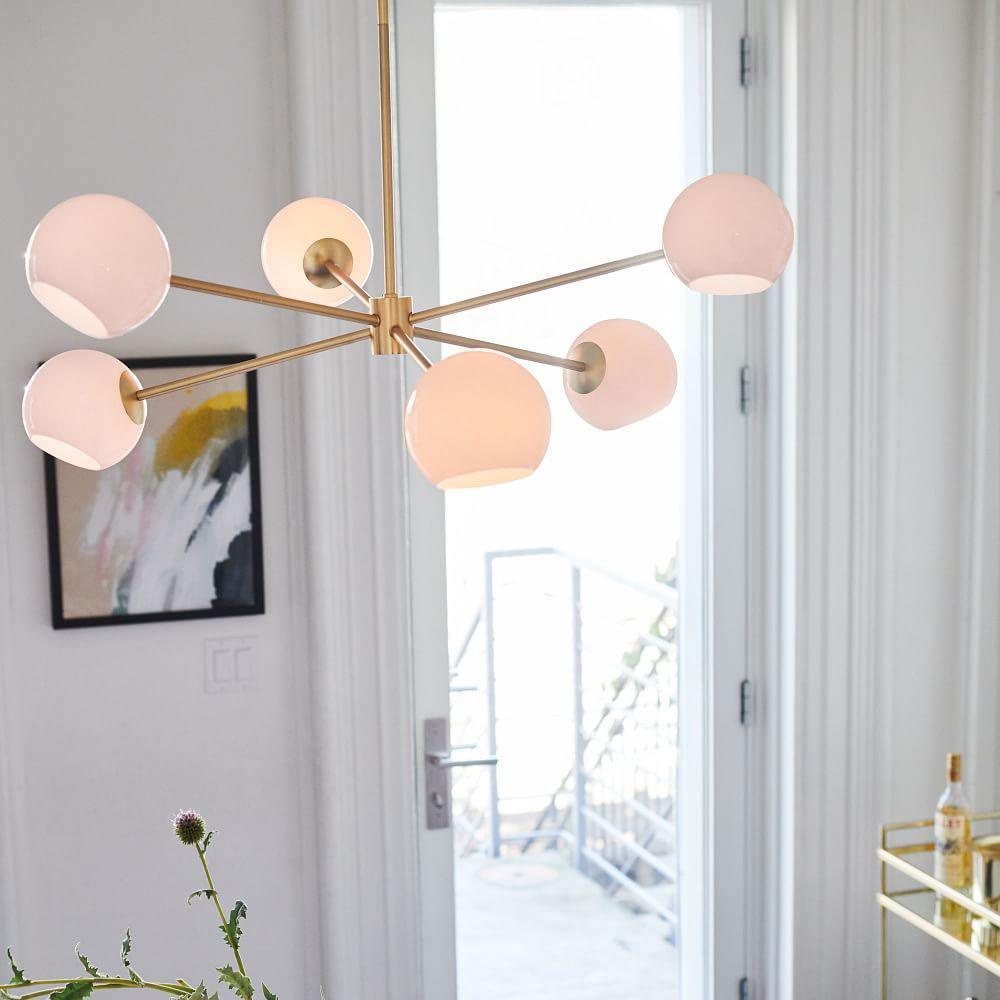 Solara Kronleuchter Gestaffelt Glas 6-Licht-Letslighting