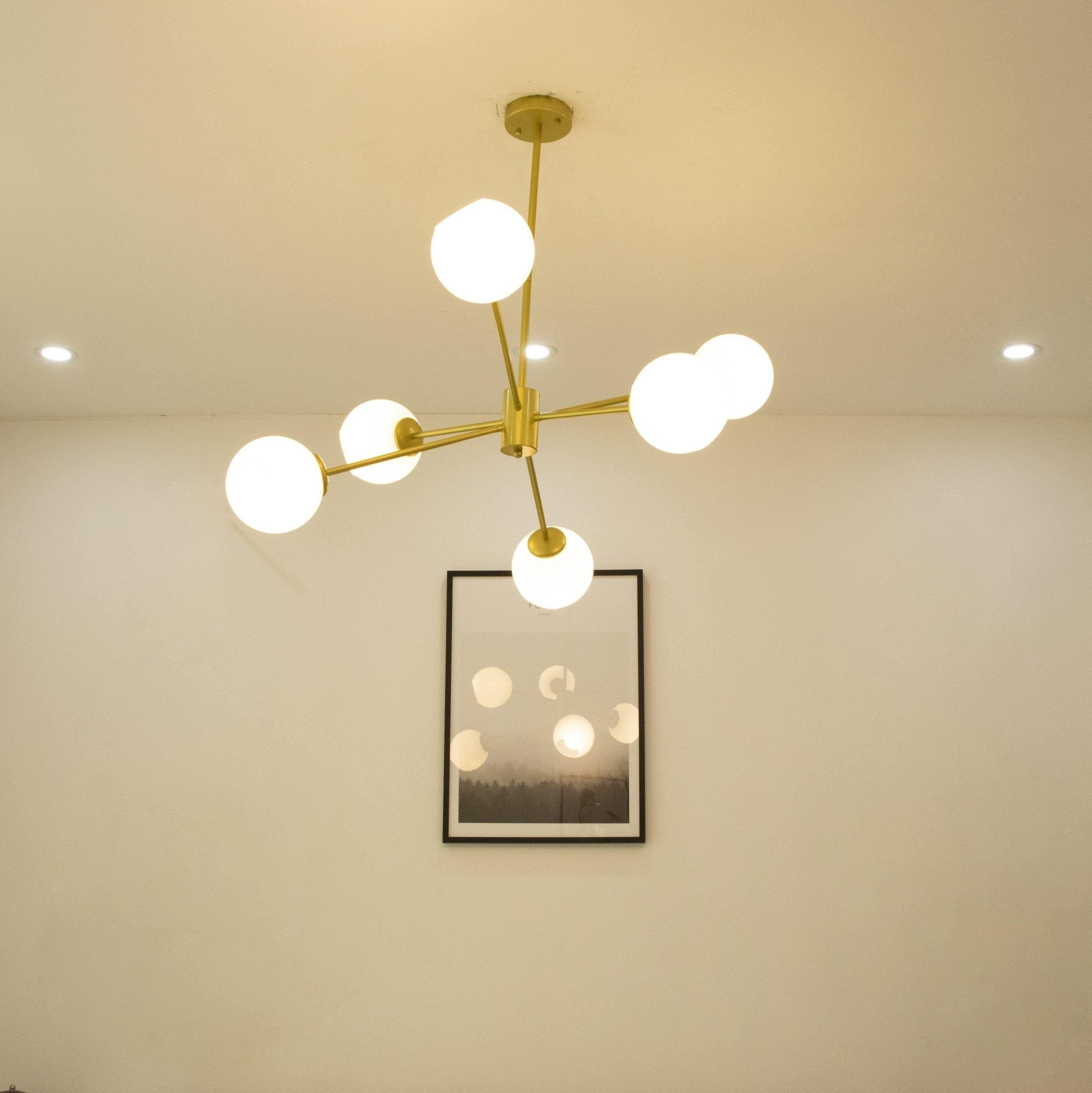 Solara Kronleuchter Gestaffelt Glas 6-Licht-Letslighting