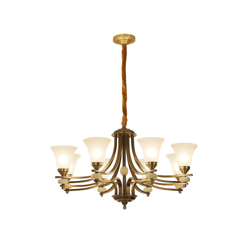 Cizorila Postmoderner Luxus Messing Glas Kronleuchter-Letslighting