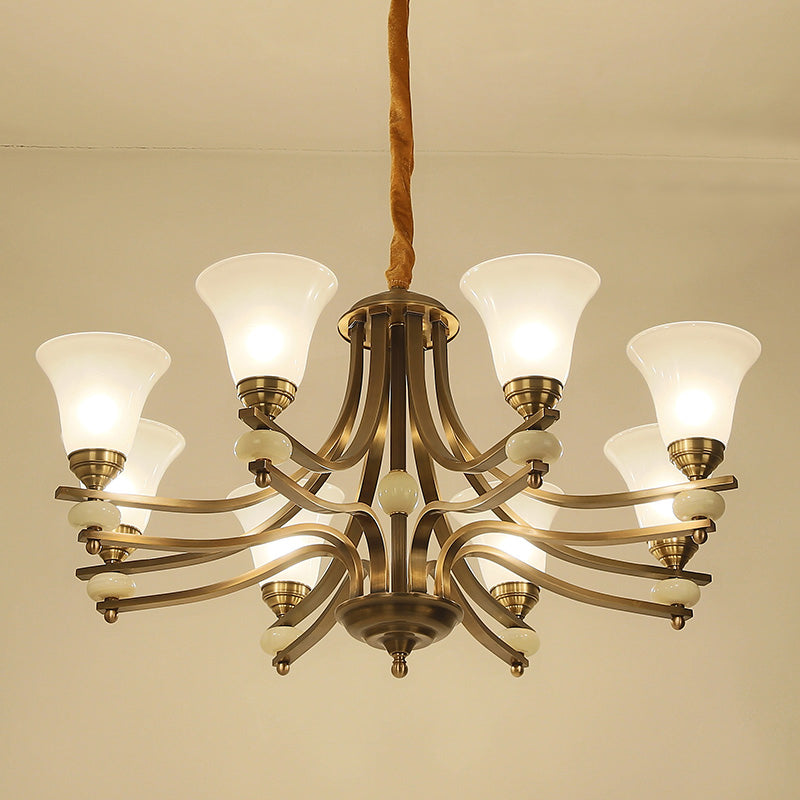 Cizorila Postmoderner Luxus Messing Glas Kronleuchter-Letslighting