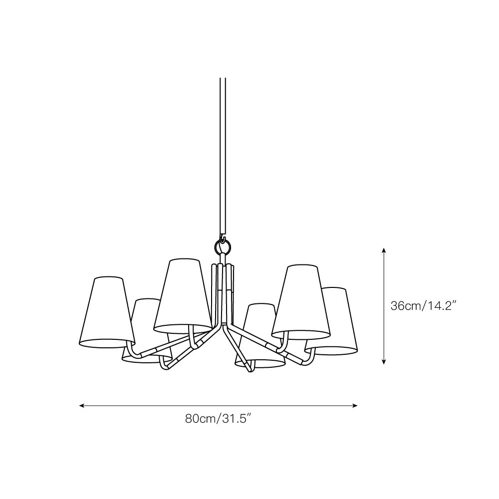 Stanwyck Vintage Industrieller Stoff-Kronleuchter-Letslighting