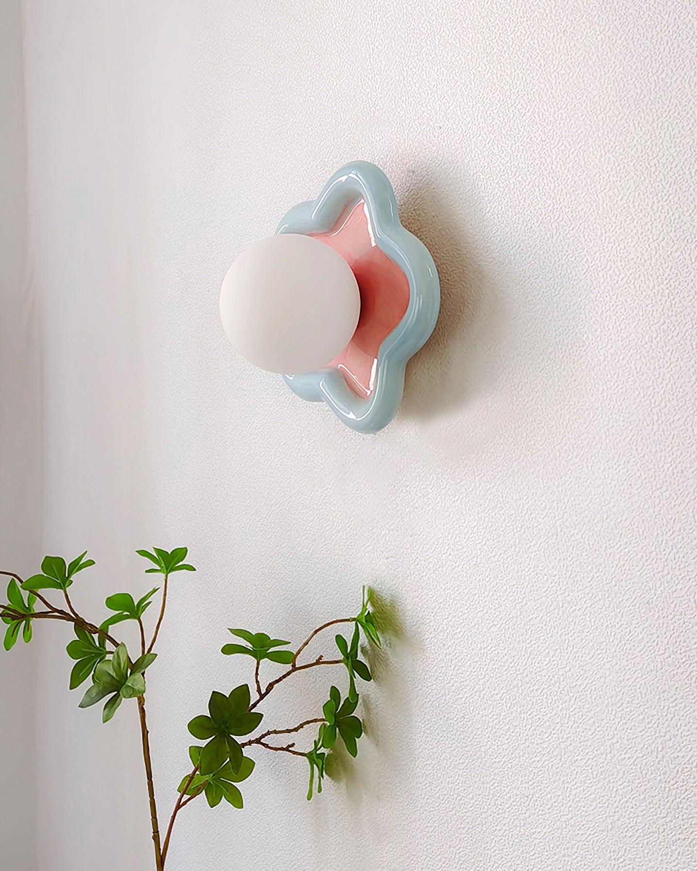 Petani Rosa Gelbe Blumen-Wandleuchte-Letslighting