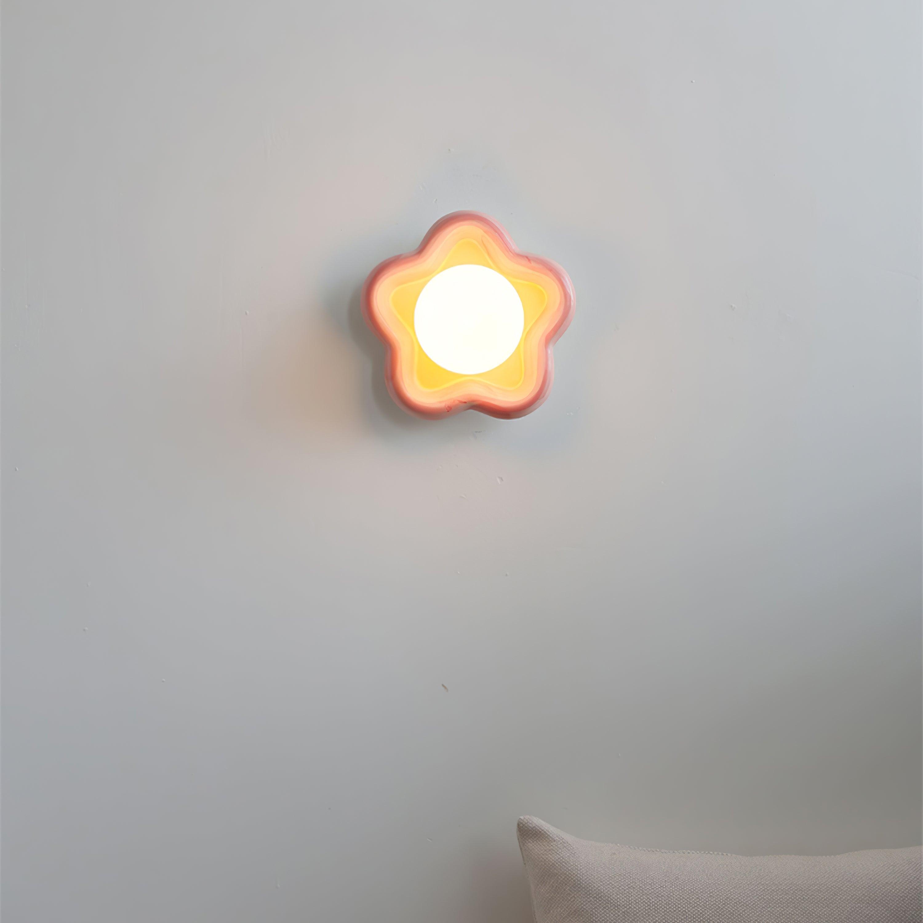 Petani Rosa Gelbe Blumen-Wandleuchte-Letslighting