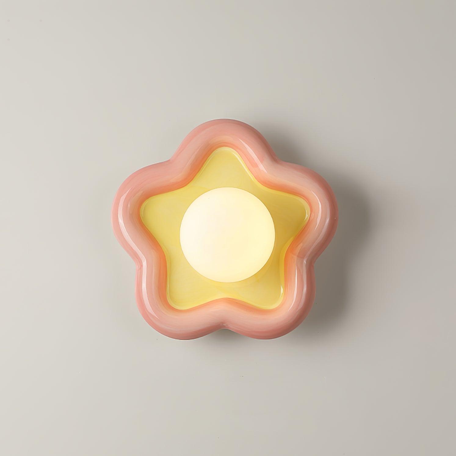 Petani Rosa Gelbe Blumen-Wandleuchte-Letslighting