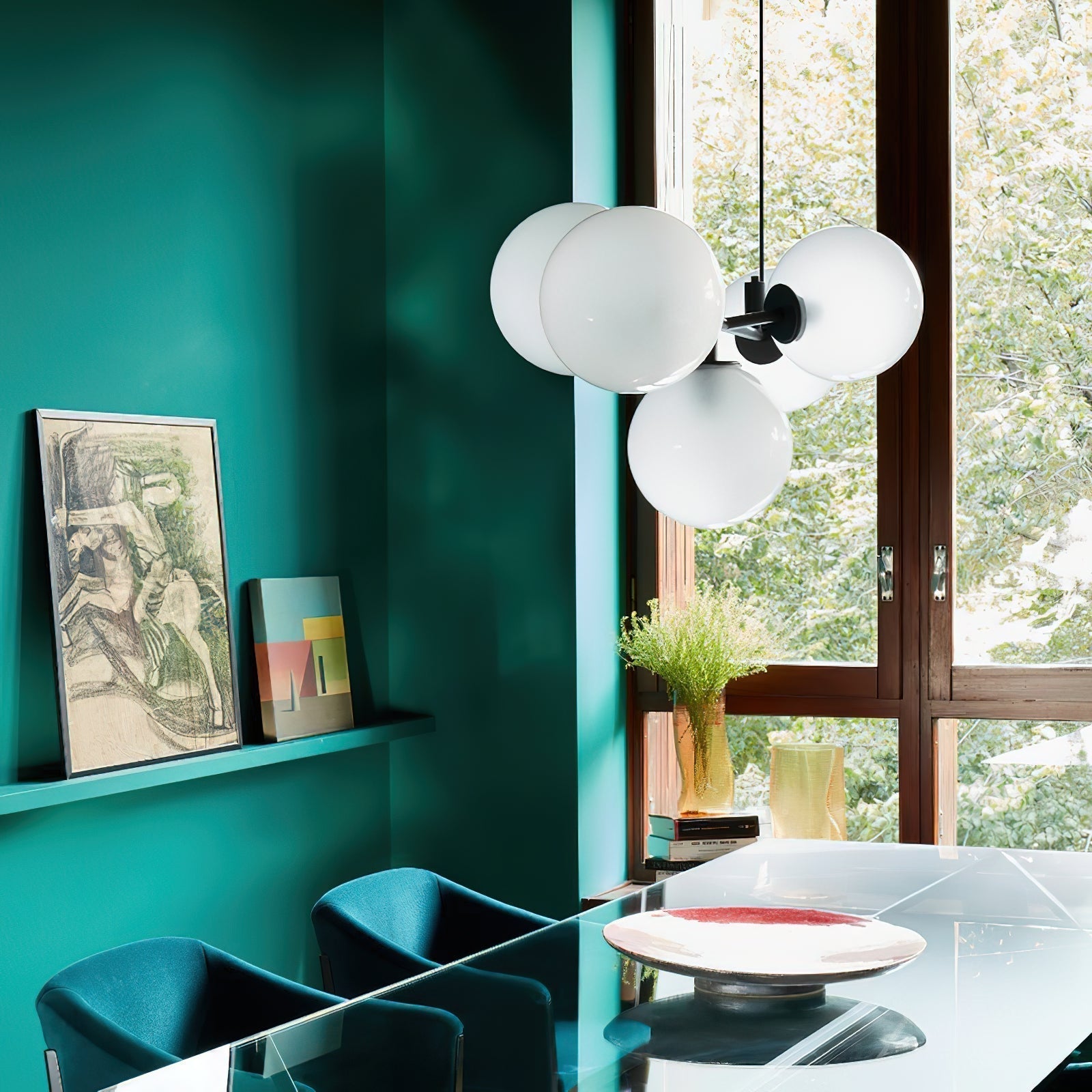 Ilmaros Glas Premium Nordisch Art Kronleuchter-Letslighting