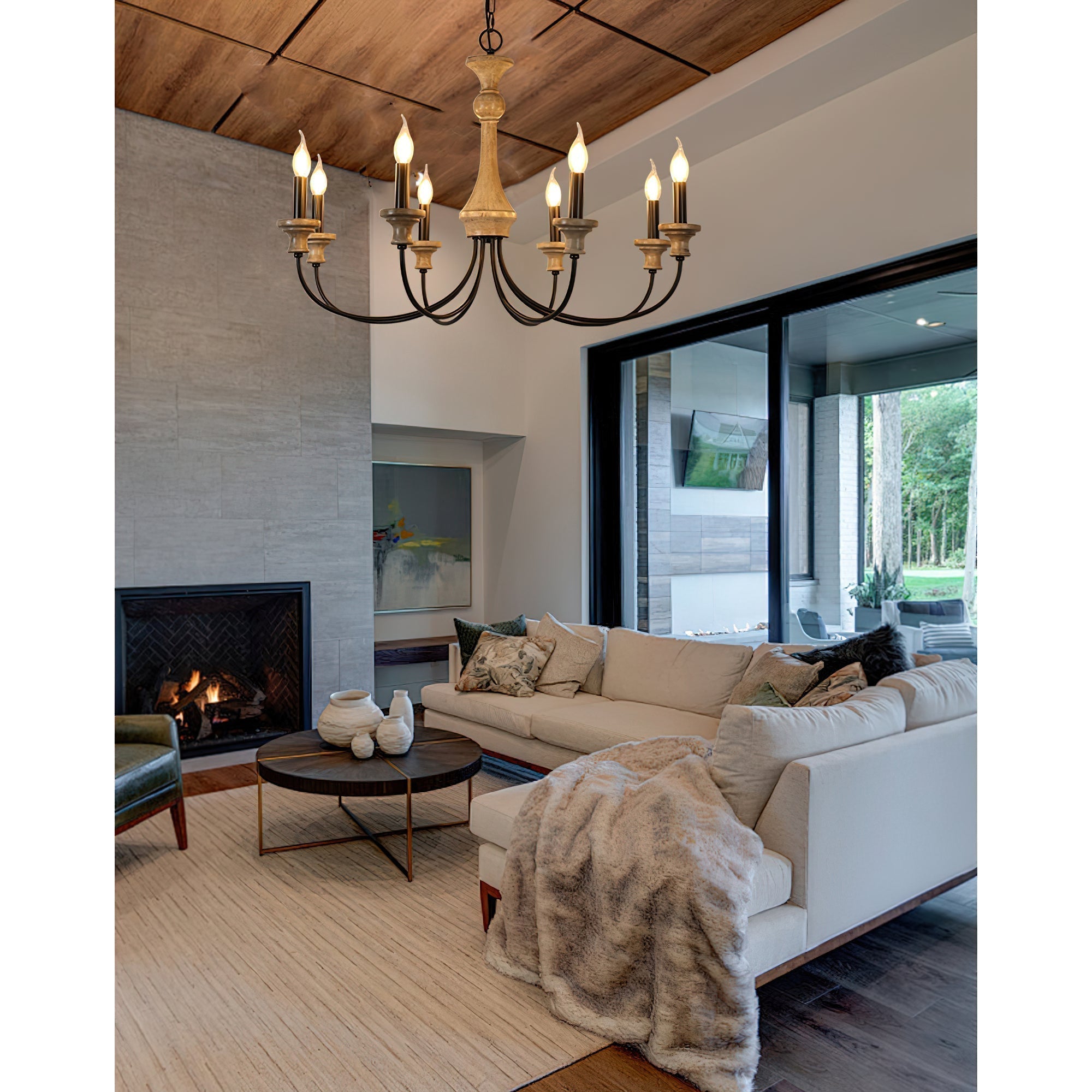 Zatheora Vintage Kronleuchter aus Holz-Letslighting