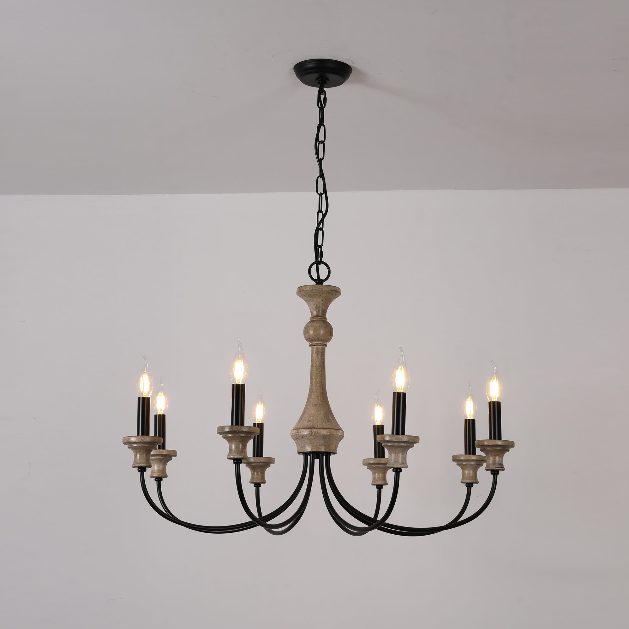Zatheora Vintage Kronleuchter aus Holz-Letslighting
