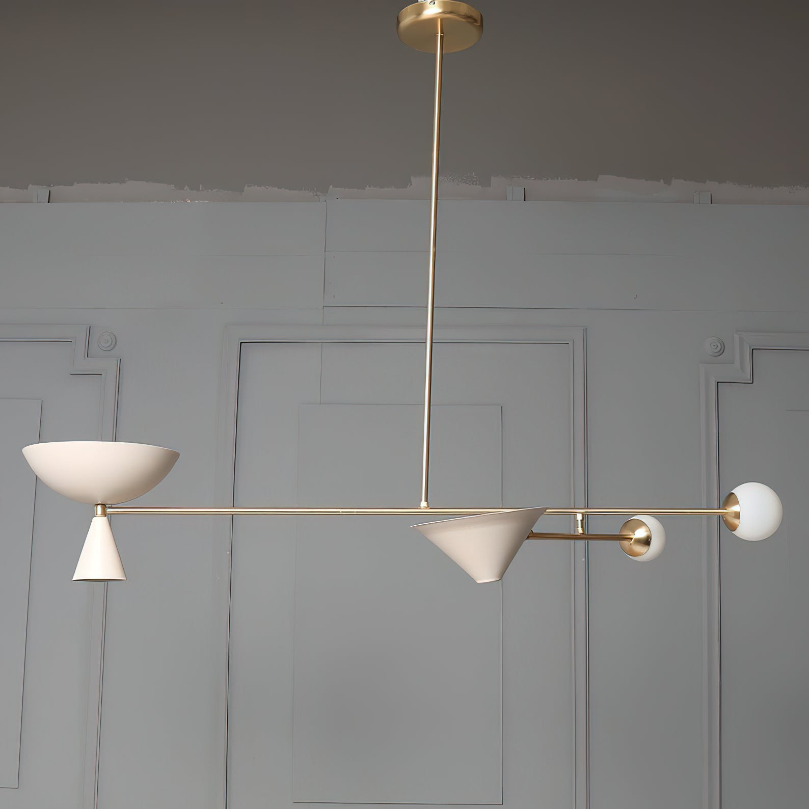 Comareth Messing Glas Luxus Mehrlicht Pendelleuchte-Letslighting