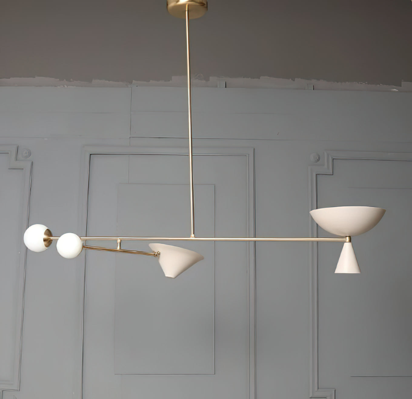 Comareth Messing Glas Luxus Mehrlicht Pendelleuchte-Letslighting
