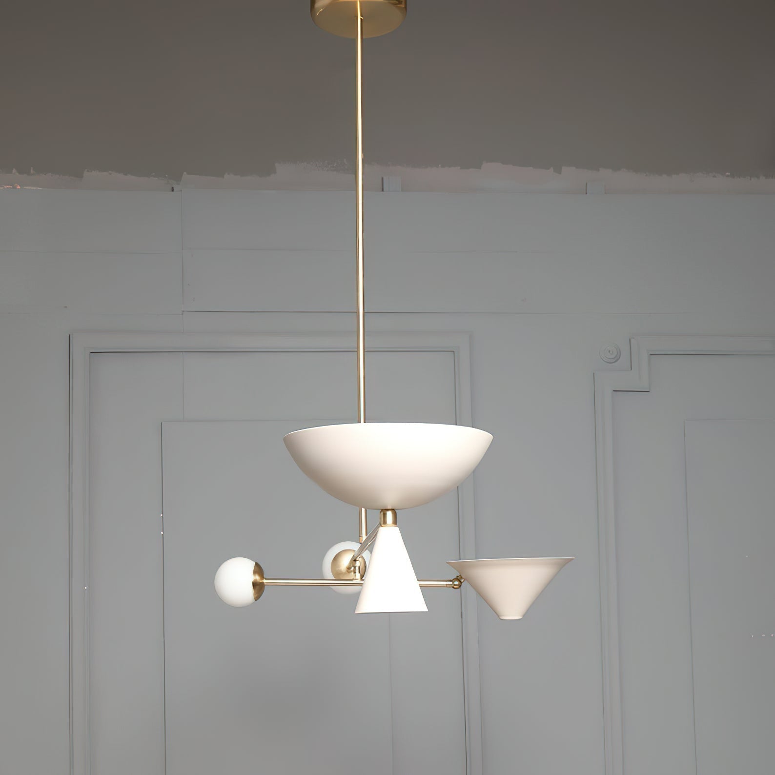 Comareth Messing Glas Luxus Mehrlicht Pendelleuchte-Letslighting
