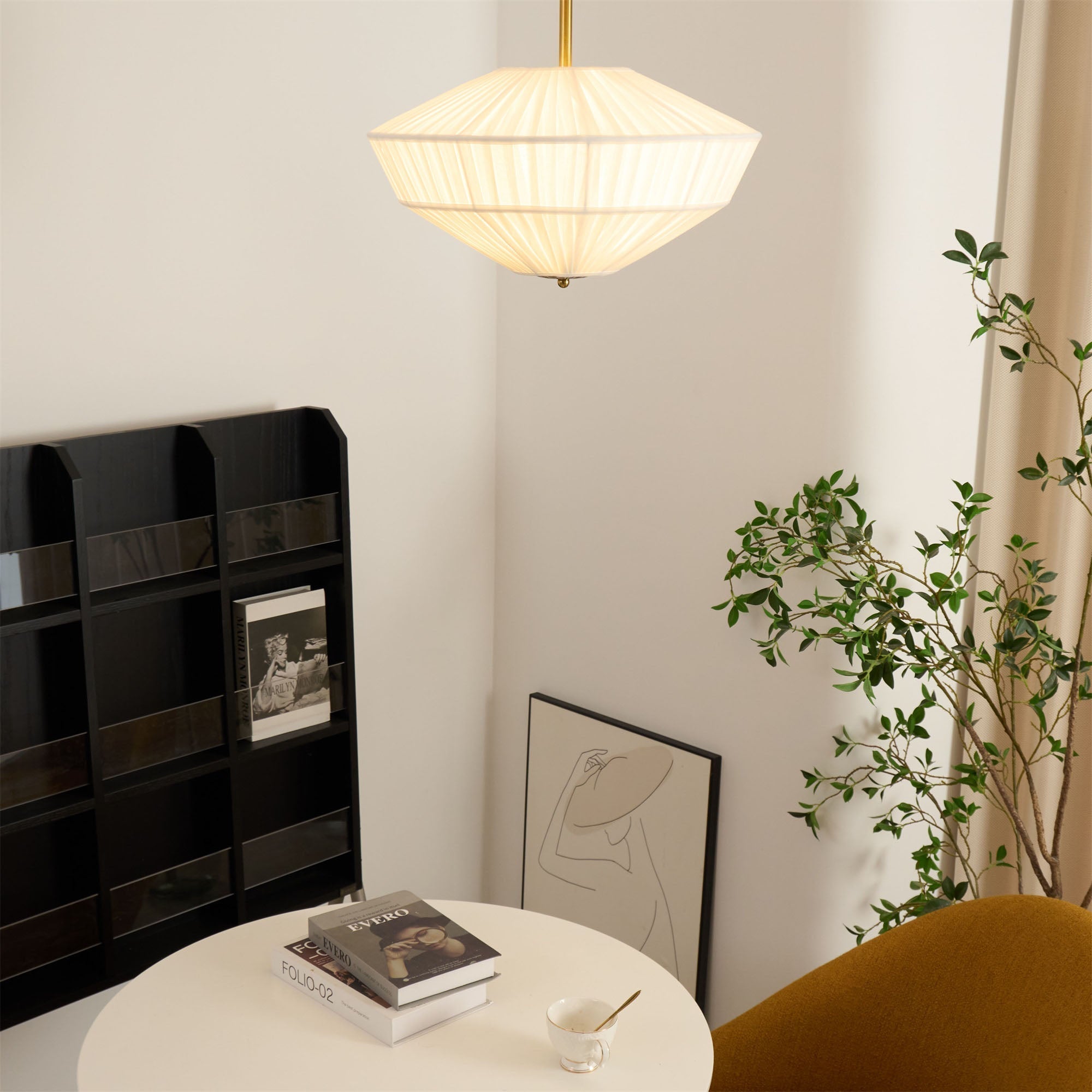 Casoreth Gefaltete Stoff Deckenleuchte-Letslighting