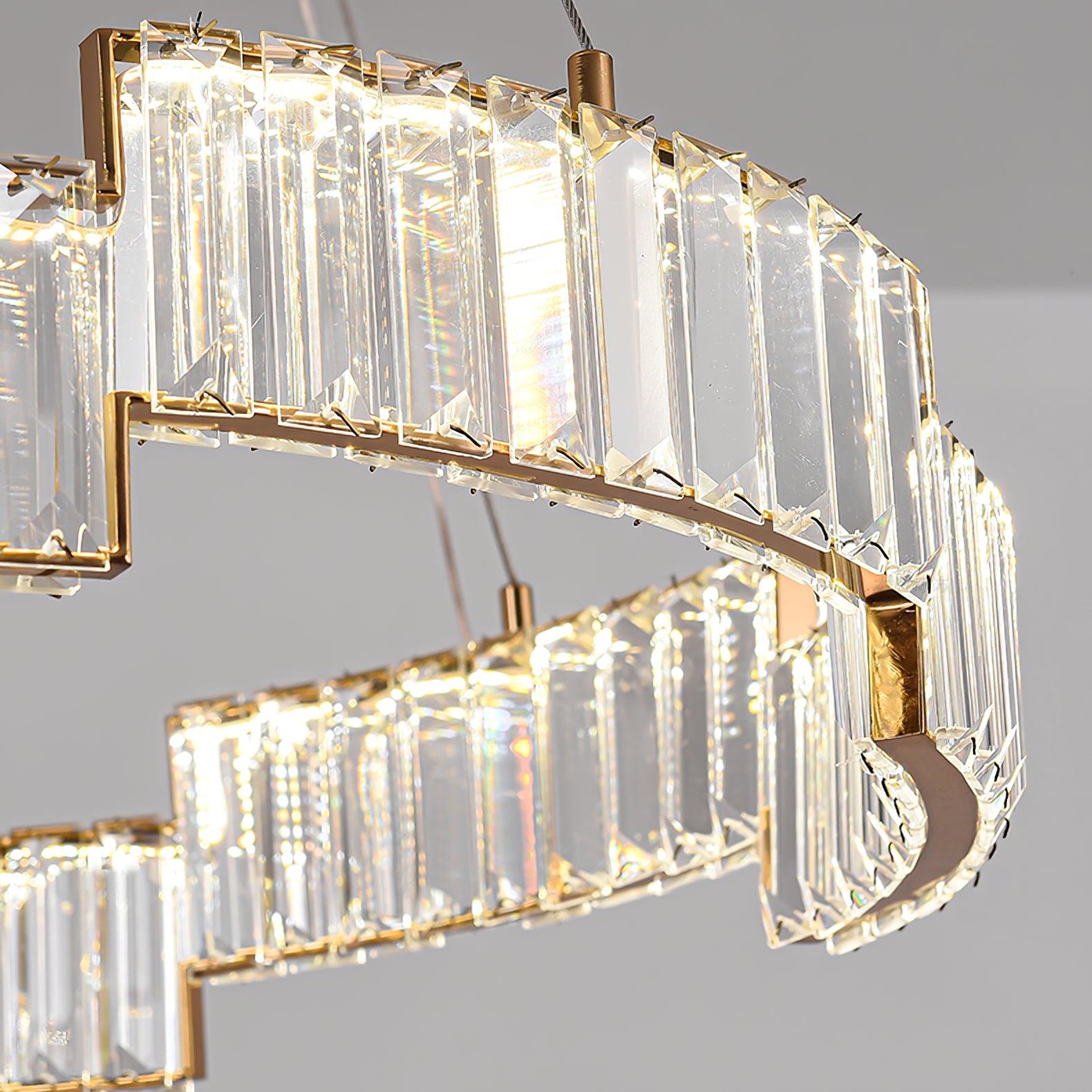 Lustra Kronleuchter Kristall mit Goldrahmen-Letslighting