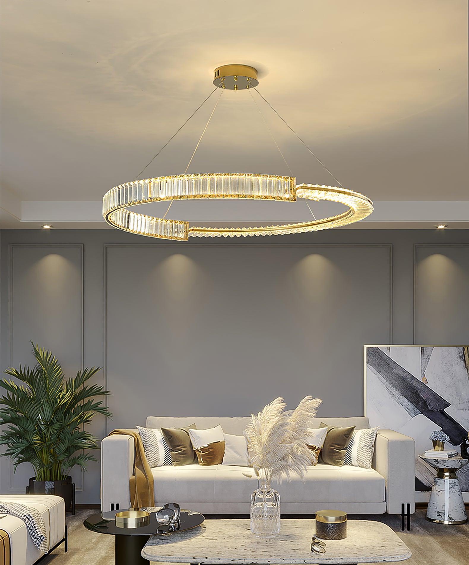Lustra Kronleuchter Stella LED Kristall Ring-Letslighting
