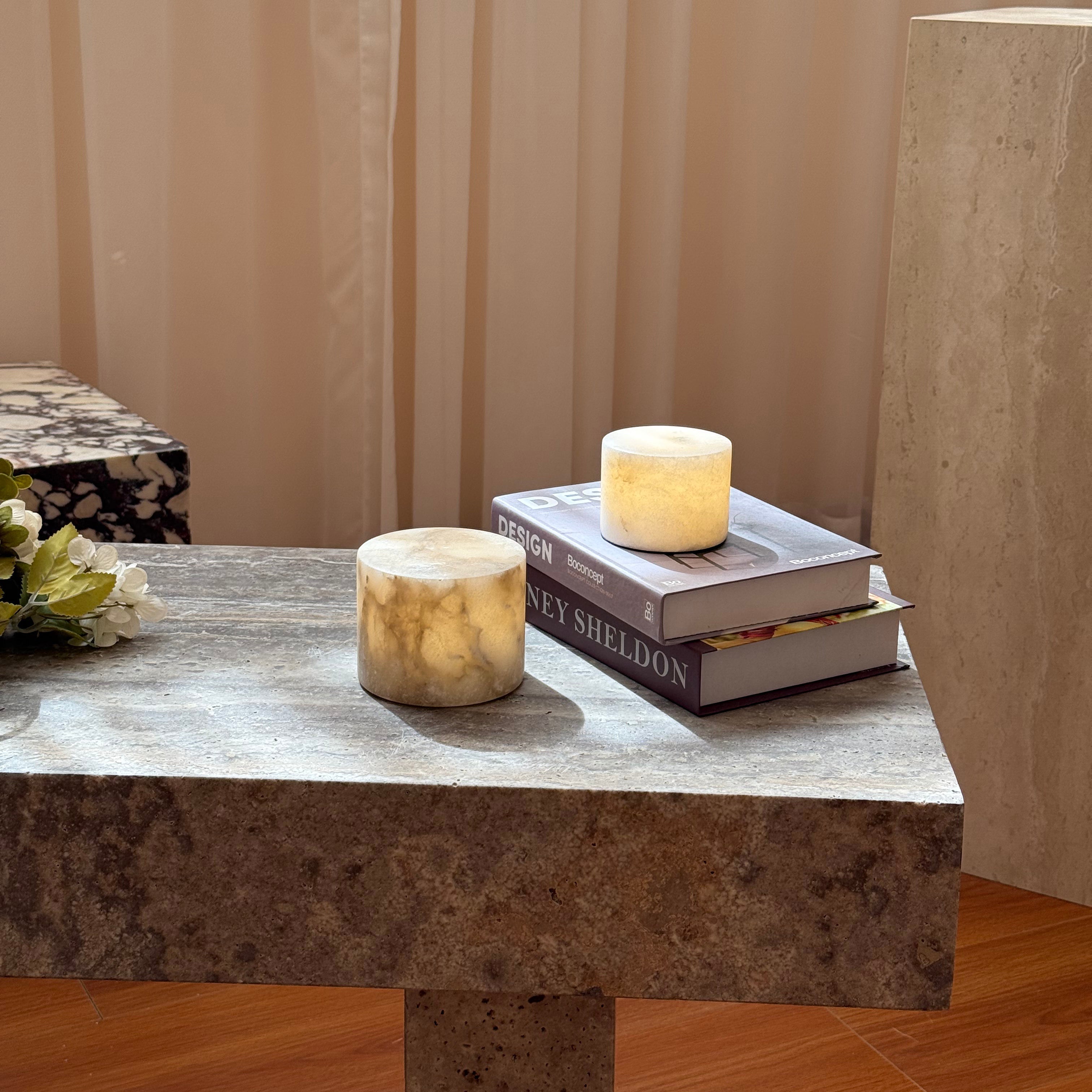 Sterno Alabaster Table Lamp (Built-in Battery) - Letslighting