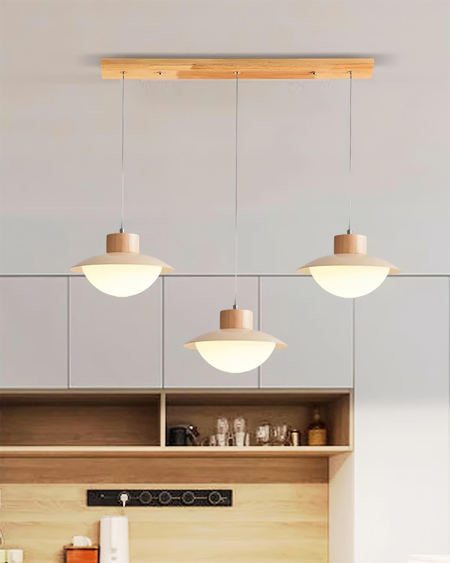 Sage Minimalistische Holz-PE-Pendelleuchte-Letslighting