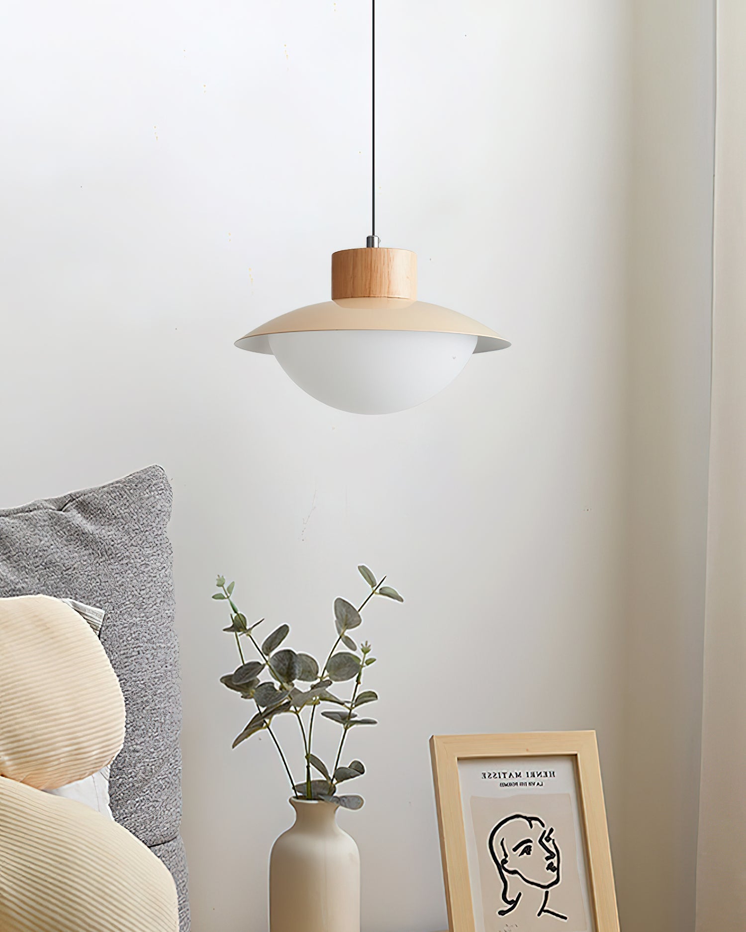 Sage Minimalistische Holz-PE-Pendelleuchte-Letslighting